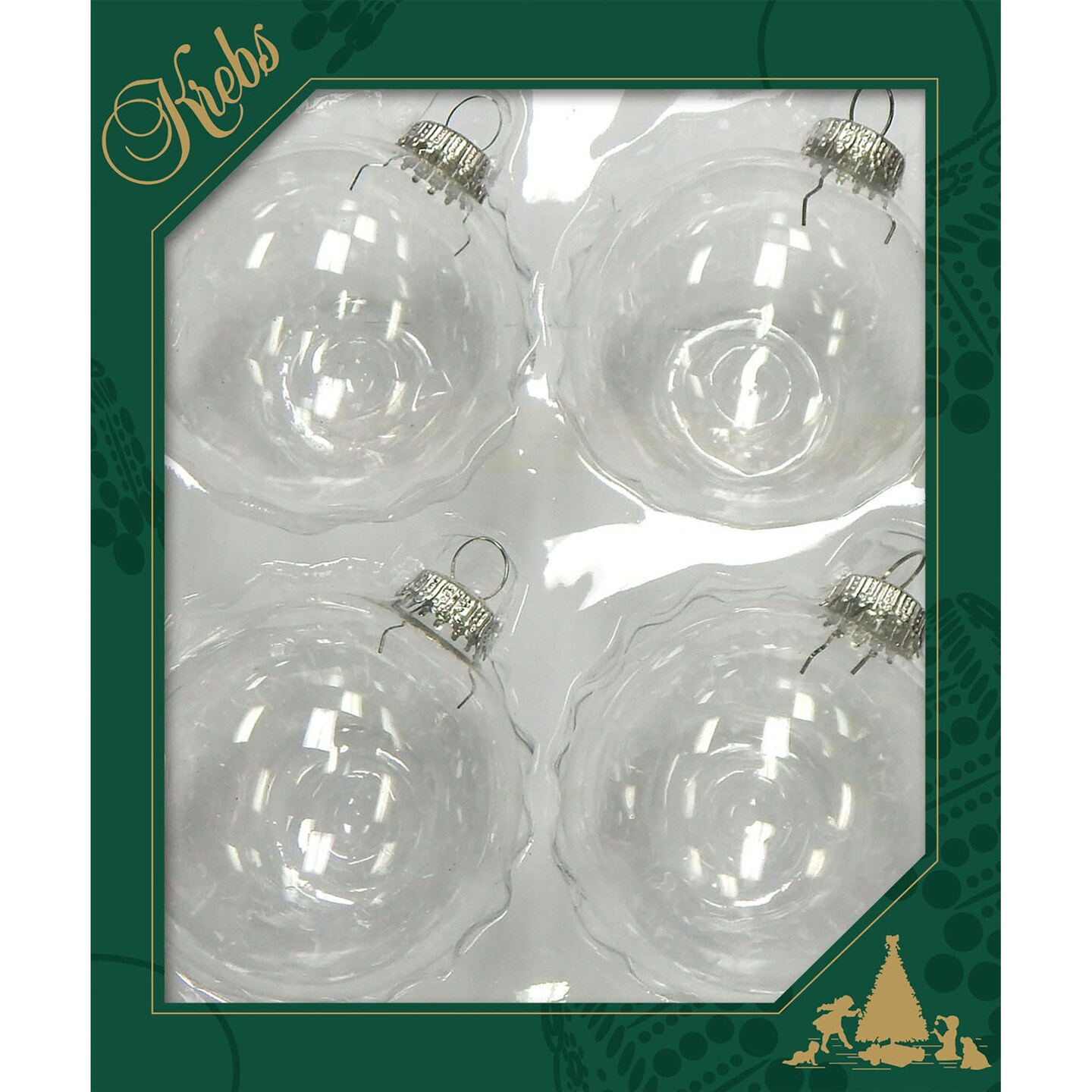 Christmas By Krebs 4ct Clear Shiny Christmas Ball Ornaments 325 80mm Michaels 9427