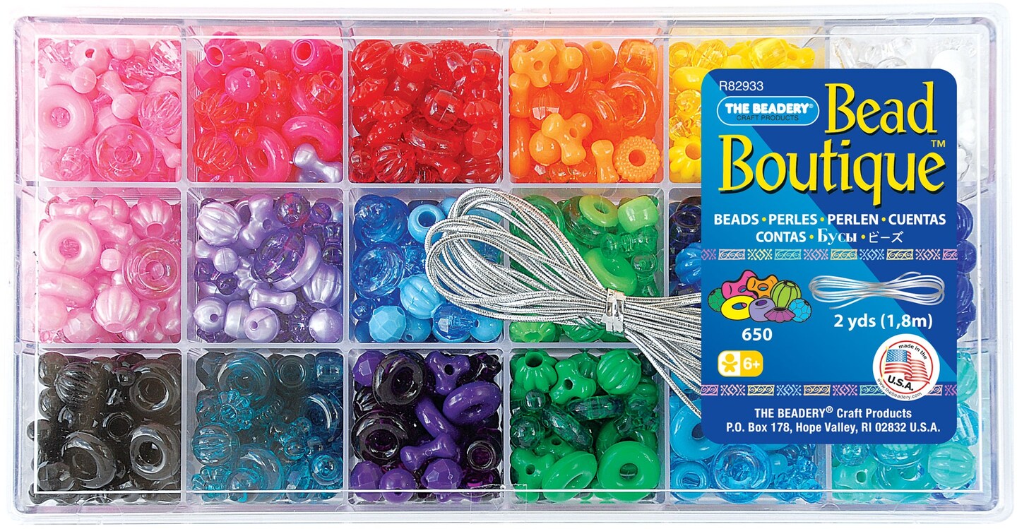 The Beadery 12 Compartment Bead Box-Bead Boutique; 650 Beads
