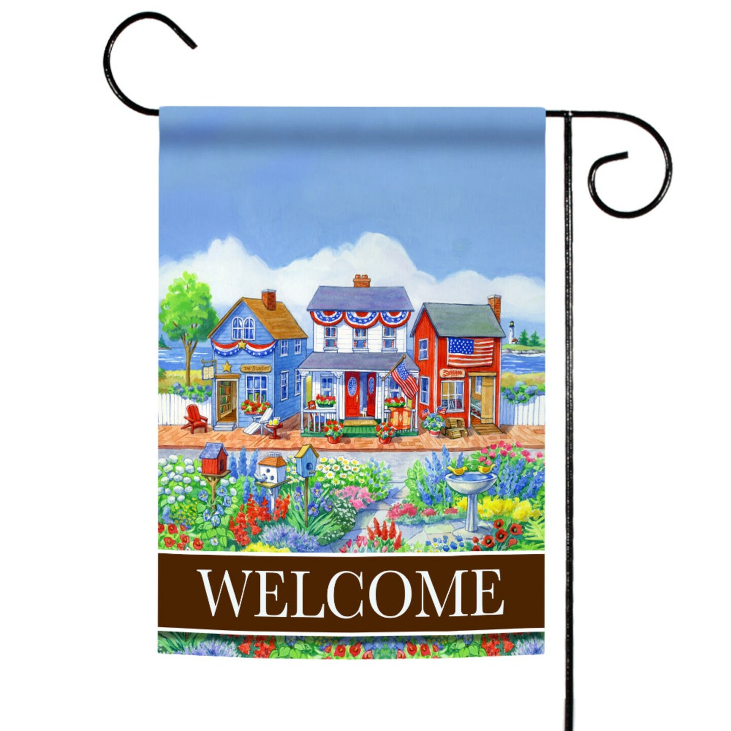 Toland Home Garden Blue and Red Main Street Americana Outdoor