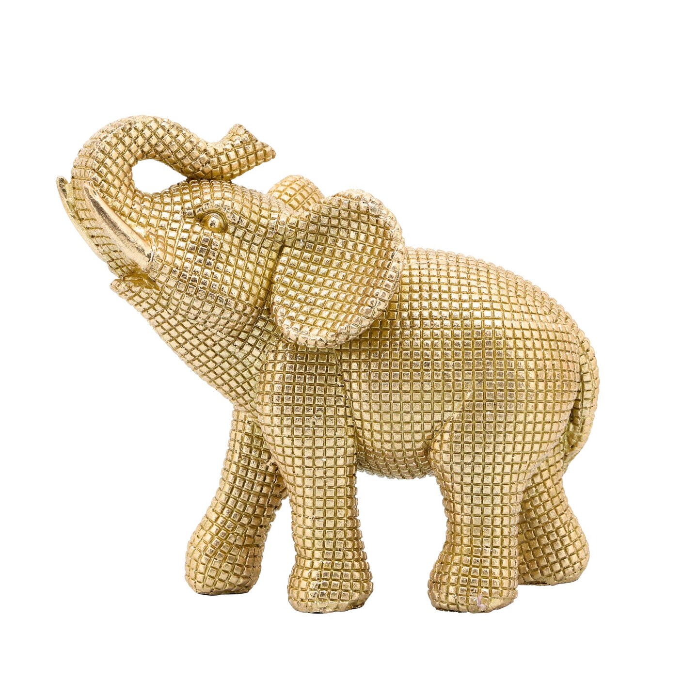 Kingston Living Elephant Tabletop Figurine - 7&#x22; - Gold
