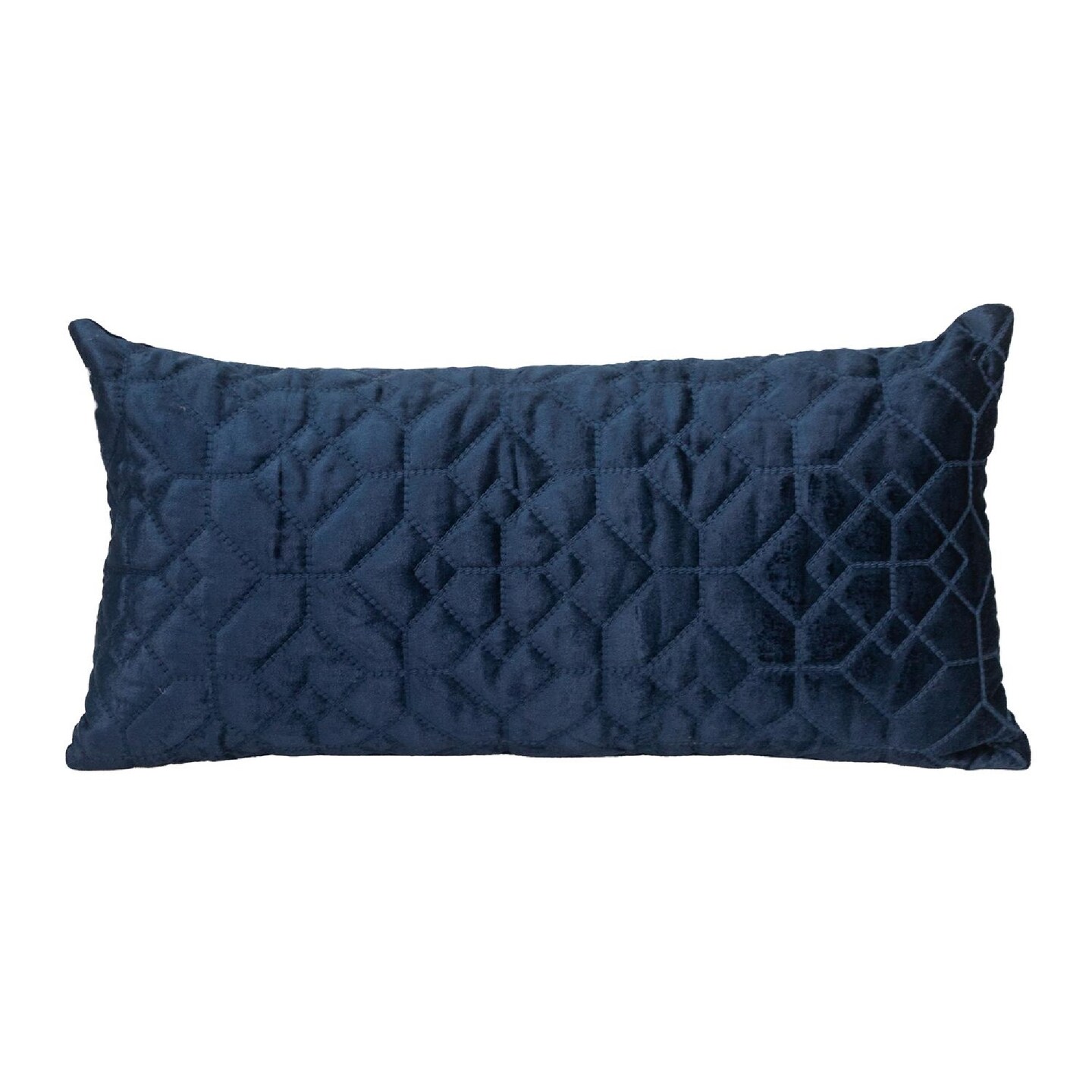 Nassau Collection 24&#x22; Navy Blue Transitional Rectangular Throw Pillow