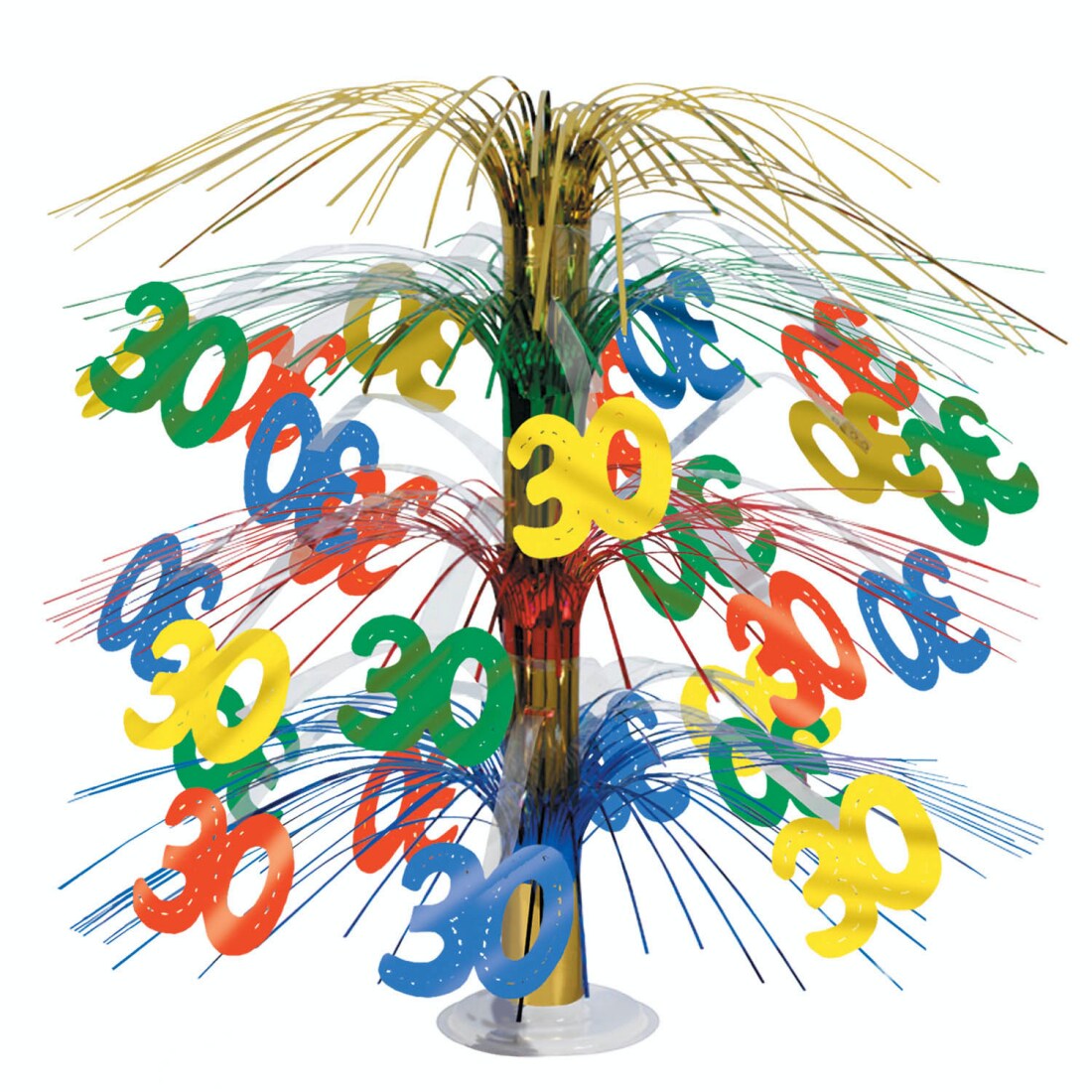 Party Central Pack of 6 Yellow and Green Happy 30th Birthday Party ...