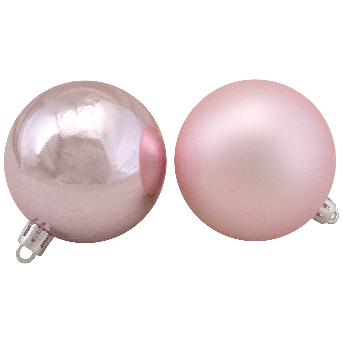 Northlight 60ct Blush Pink Shiny And Matte Shatterproof Christmas Ball ...