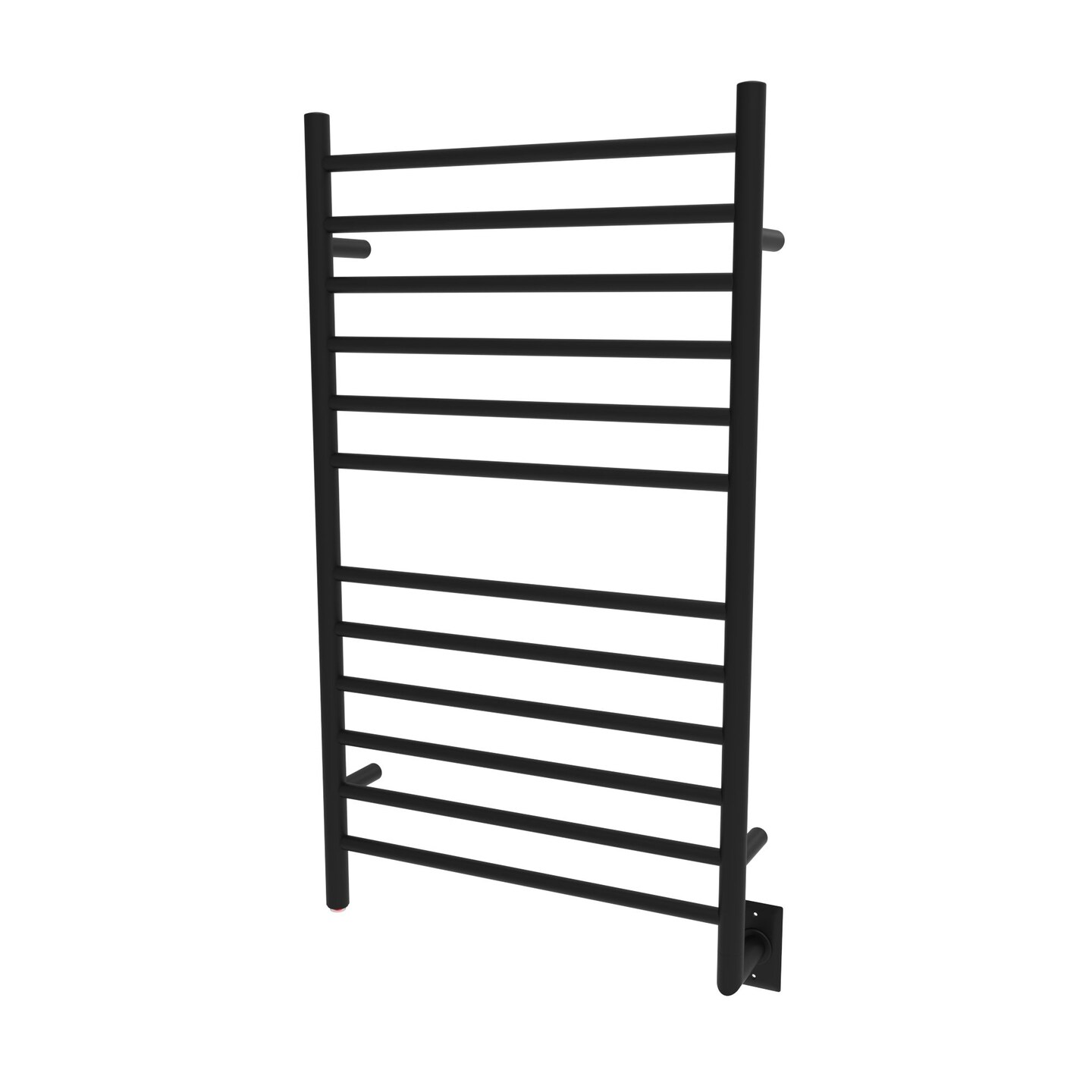 Amba Products 43&#x22; Matte Black Large Hardwired Straight Brushed 12 Bar Towel Warmer