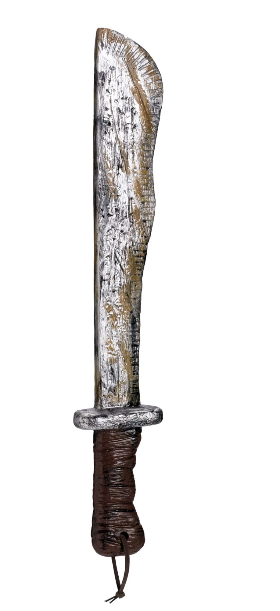 The Costume Center 17.25&#x22; Brown and Silver Rustic Finish Jungle Machete Halloween Prop