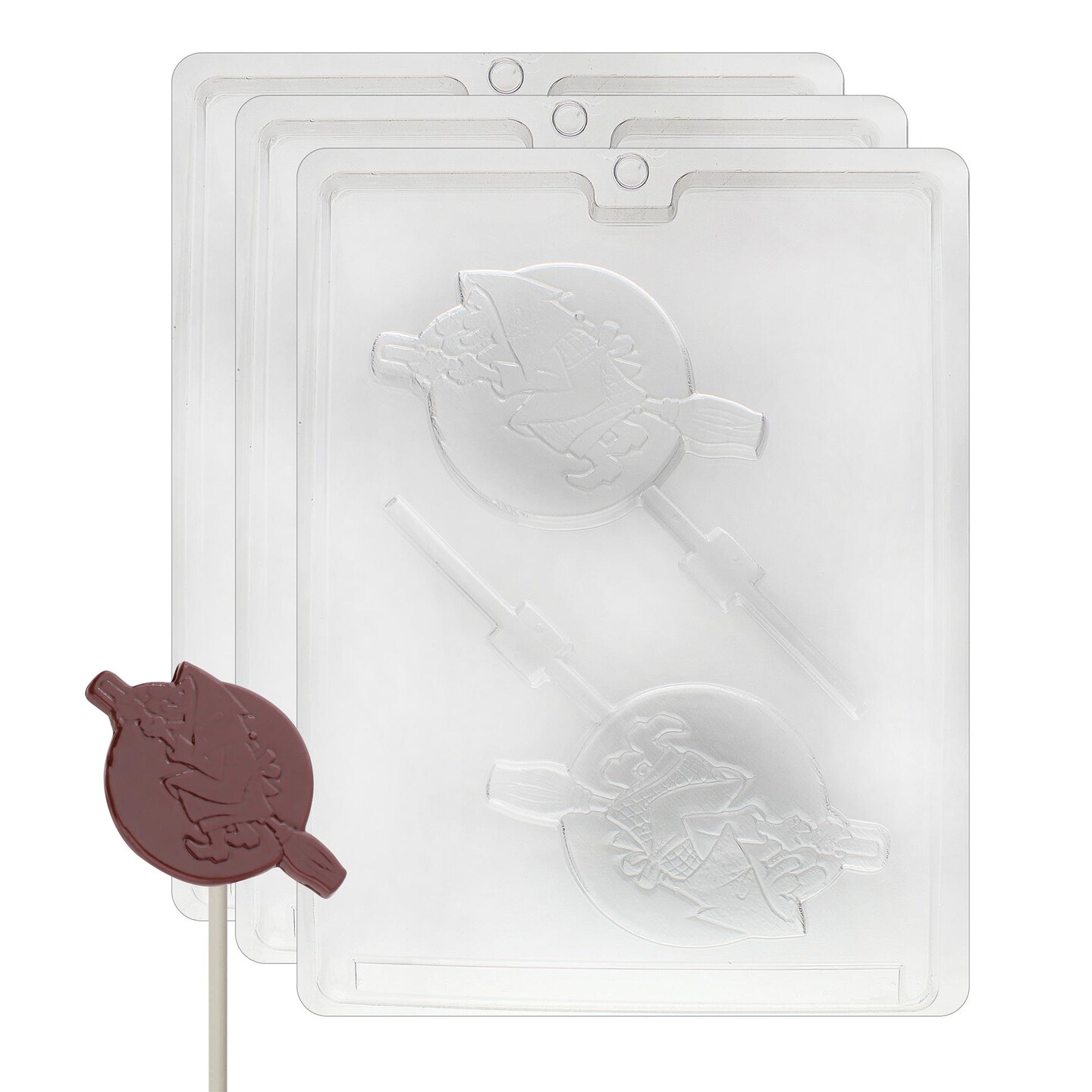 Chocolate Mold Witch On Broom Lolly