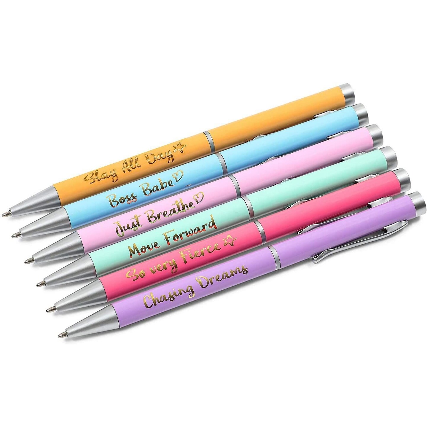 Buy Sweet Water Decor Metal Inspirational Pen Set Inspirational  Motivational Quotes Ballpoint Pen Chic Office Decor Gifts for Women Desk  Supplies Accessories Gold Cute Pen Sets School Girly Cubicle Bosses Online  at