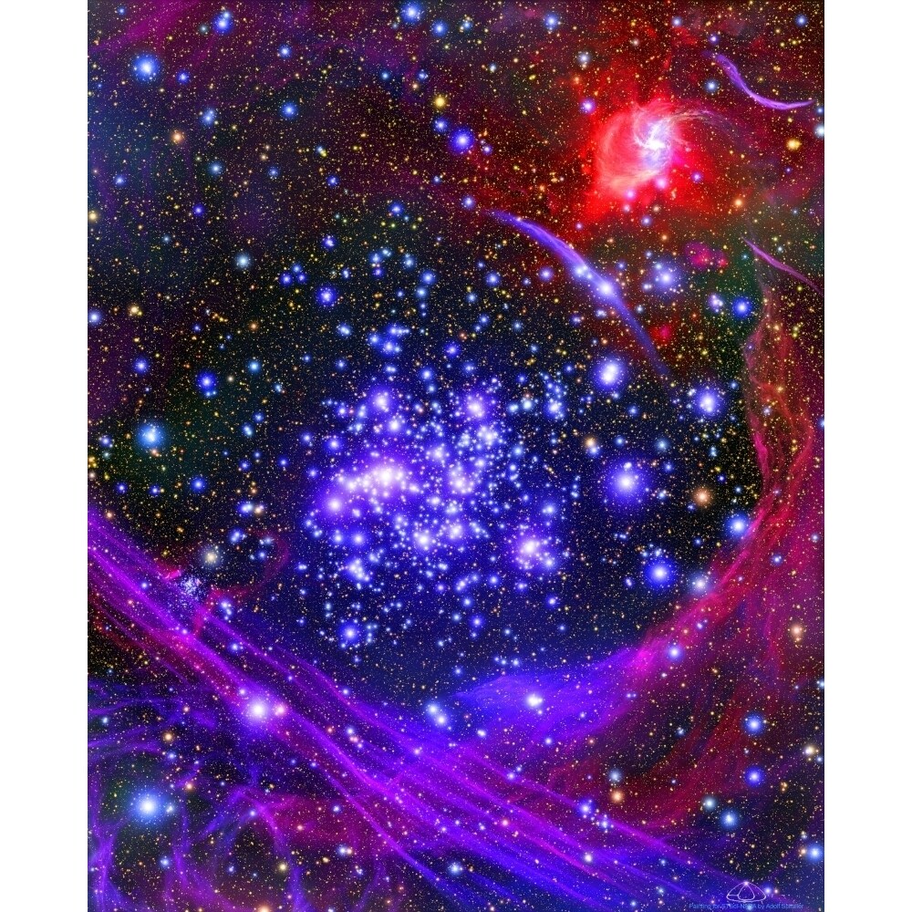 The Arches Star Cluster Deep Inside The Hub Of Our Milky Way Galaxy Poster Print