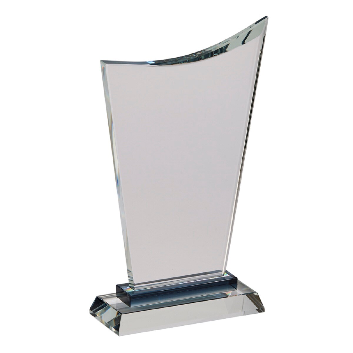 Contemporary Home Living 8.5" Clear Elegant Small Wave Shaped Trophy