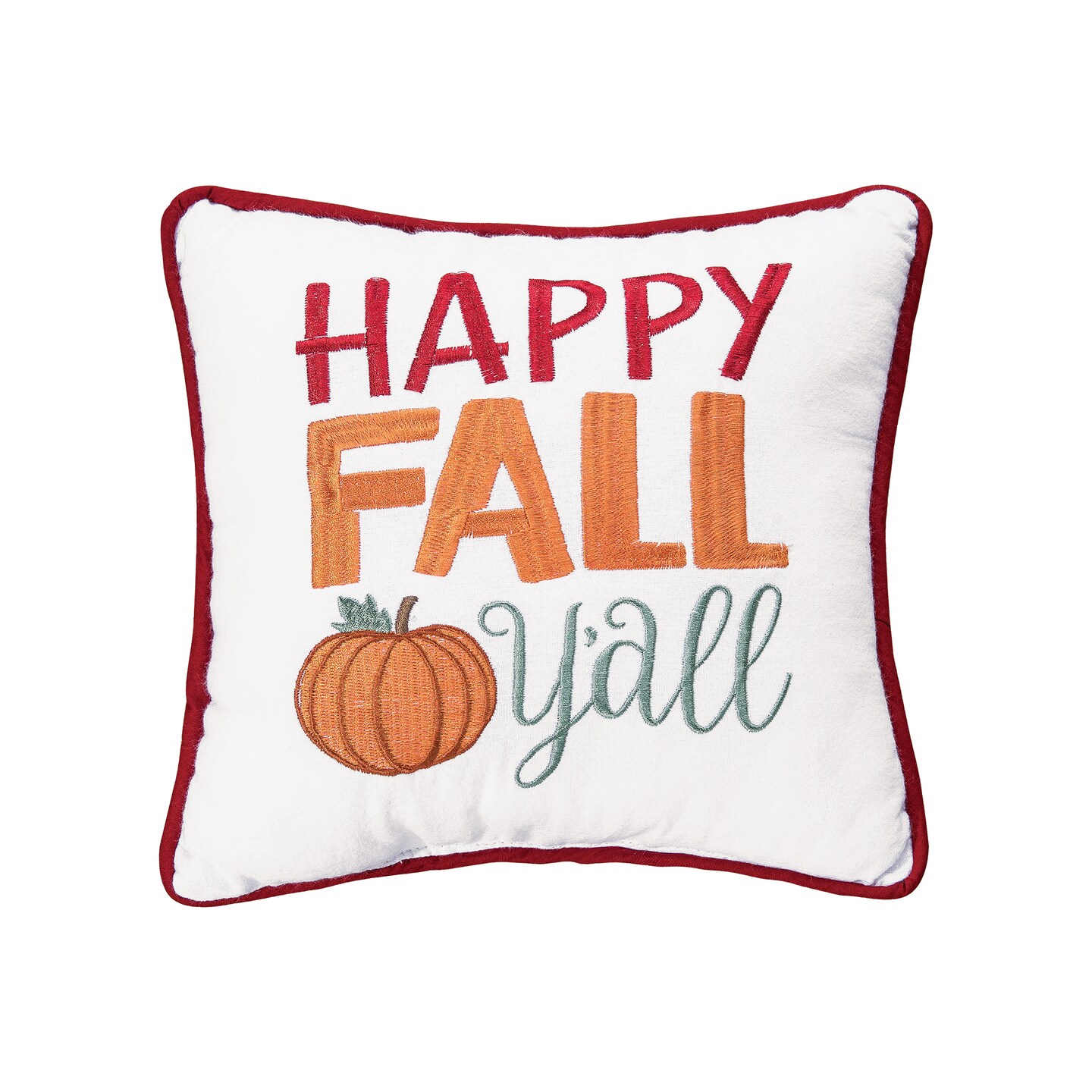 Fall It's Fall Y'all Embroidered Outdoor Pillow