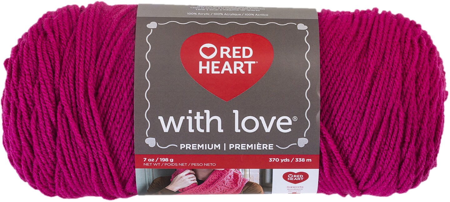 Red Heart With Love Yarn-Hot Pink