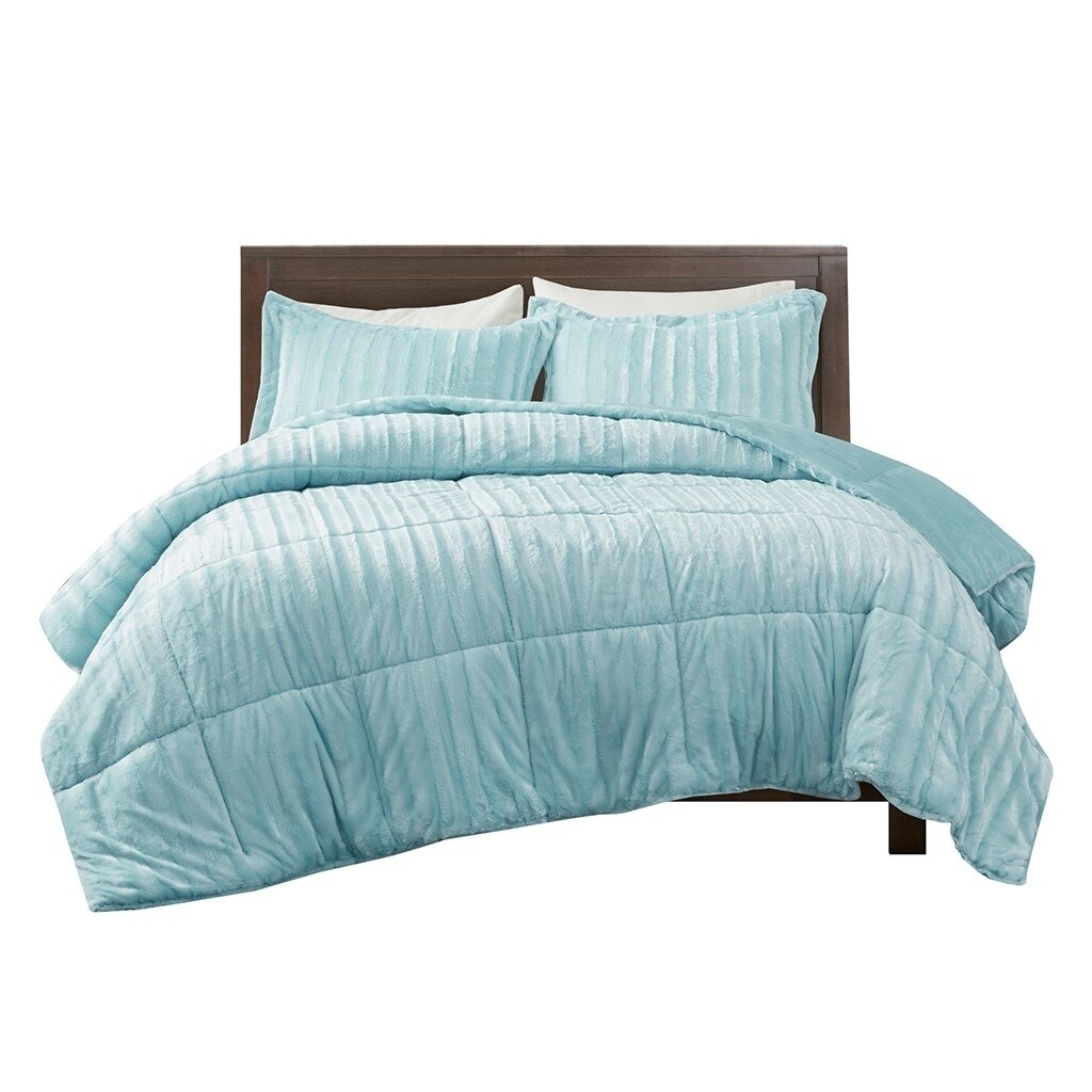 Gracie Mills Wilfred Faux Faux Comforter Set - Grace-7085