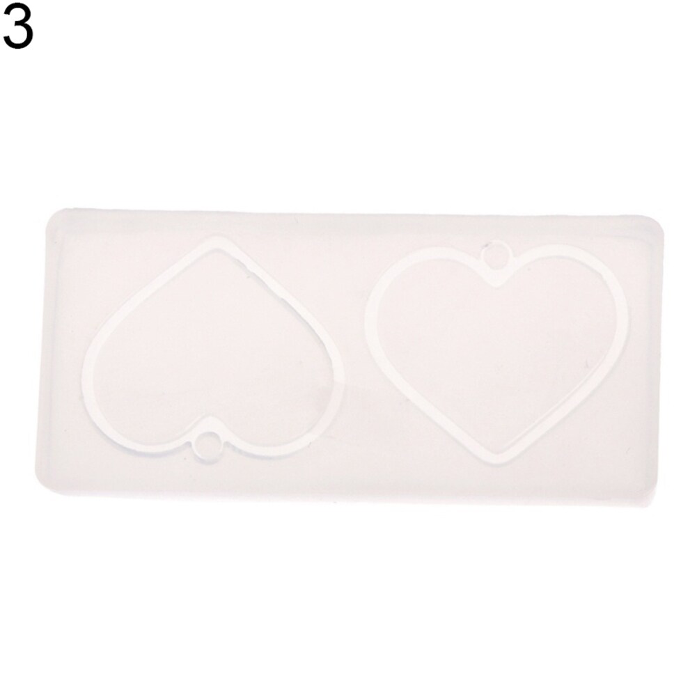 Jewelry Mold Flower Leaves Heart Shape Making Pendant Silicone Resin Craft Tool