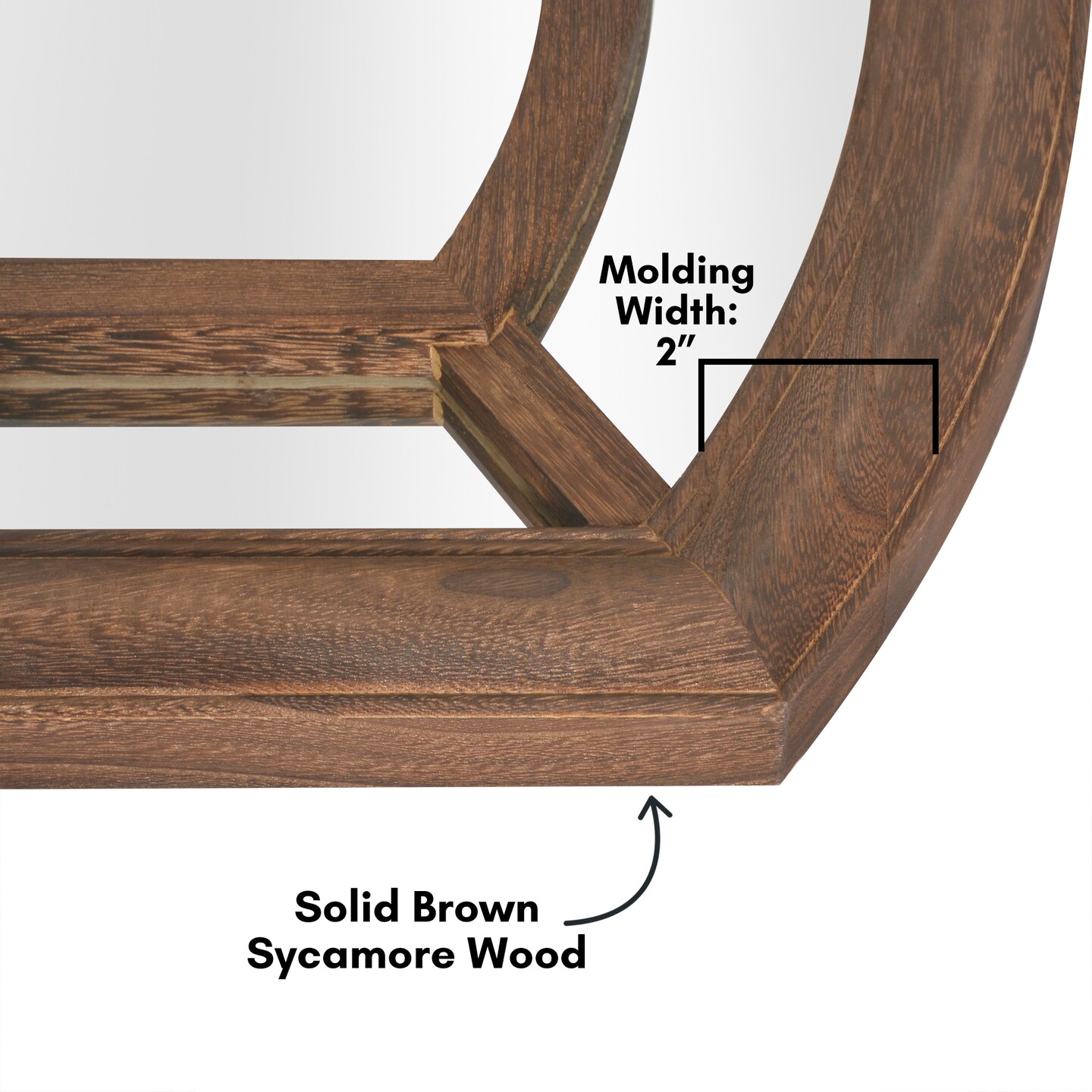 Americanflat Mirror in Natural Sycamore - Irregular Wall Mirror for Bathroom, Living Room, Entryway Hall, and Decorative Mirror for Bedroom