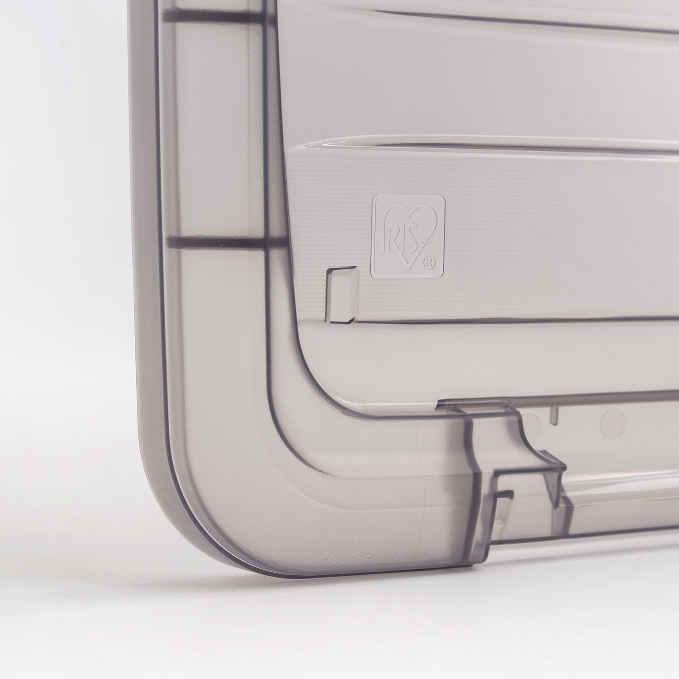 IRIS USA 6 Quart Stack &#x26; Pull Clear Storage Box, Gray, 12 Pack