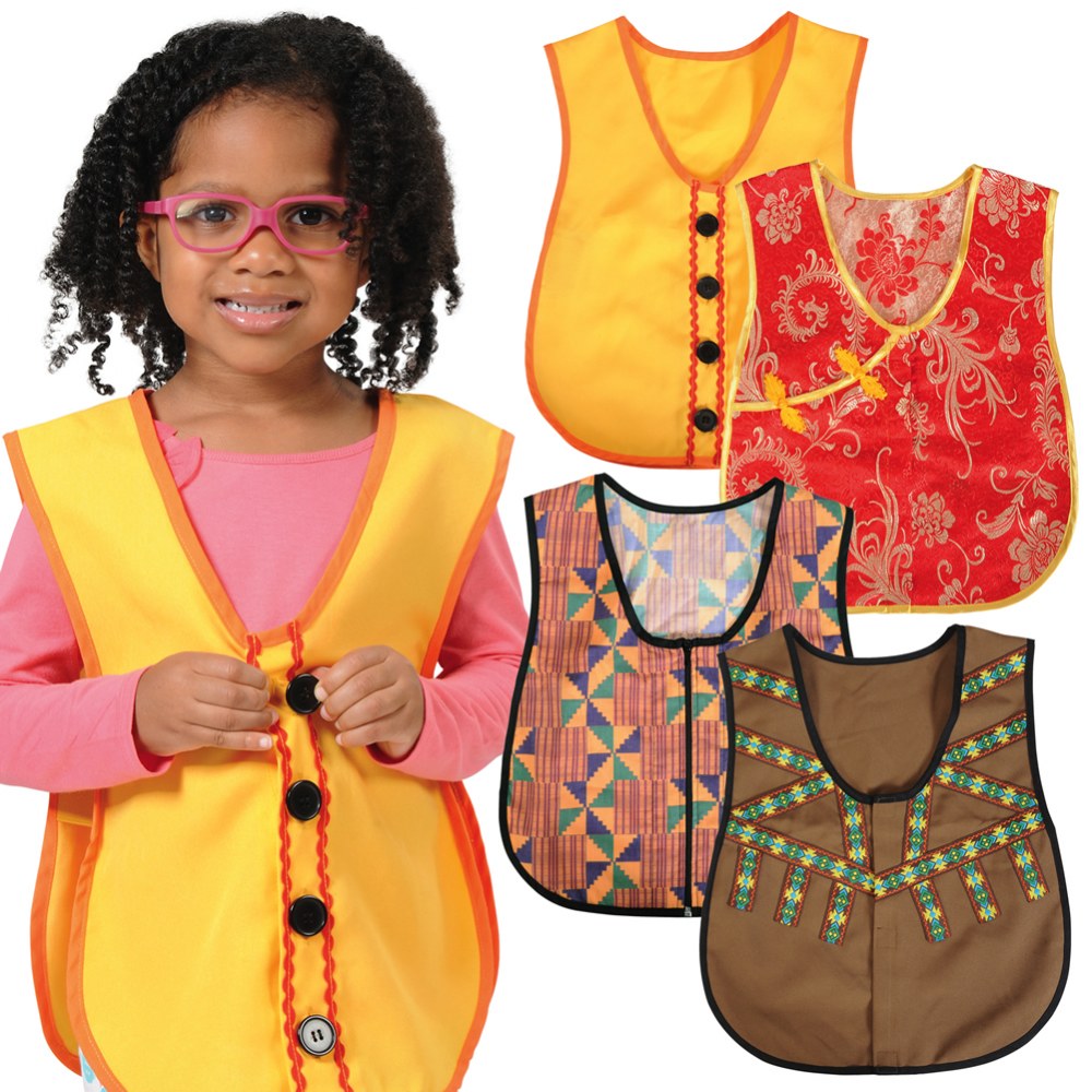 Kaplan Early Learning Company Dressing Vests - Set of 4