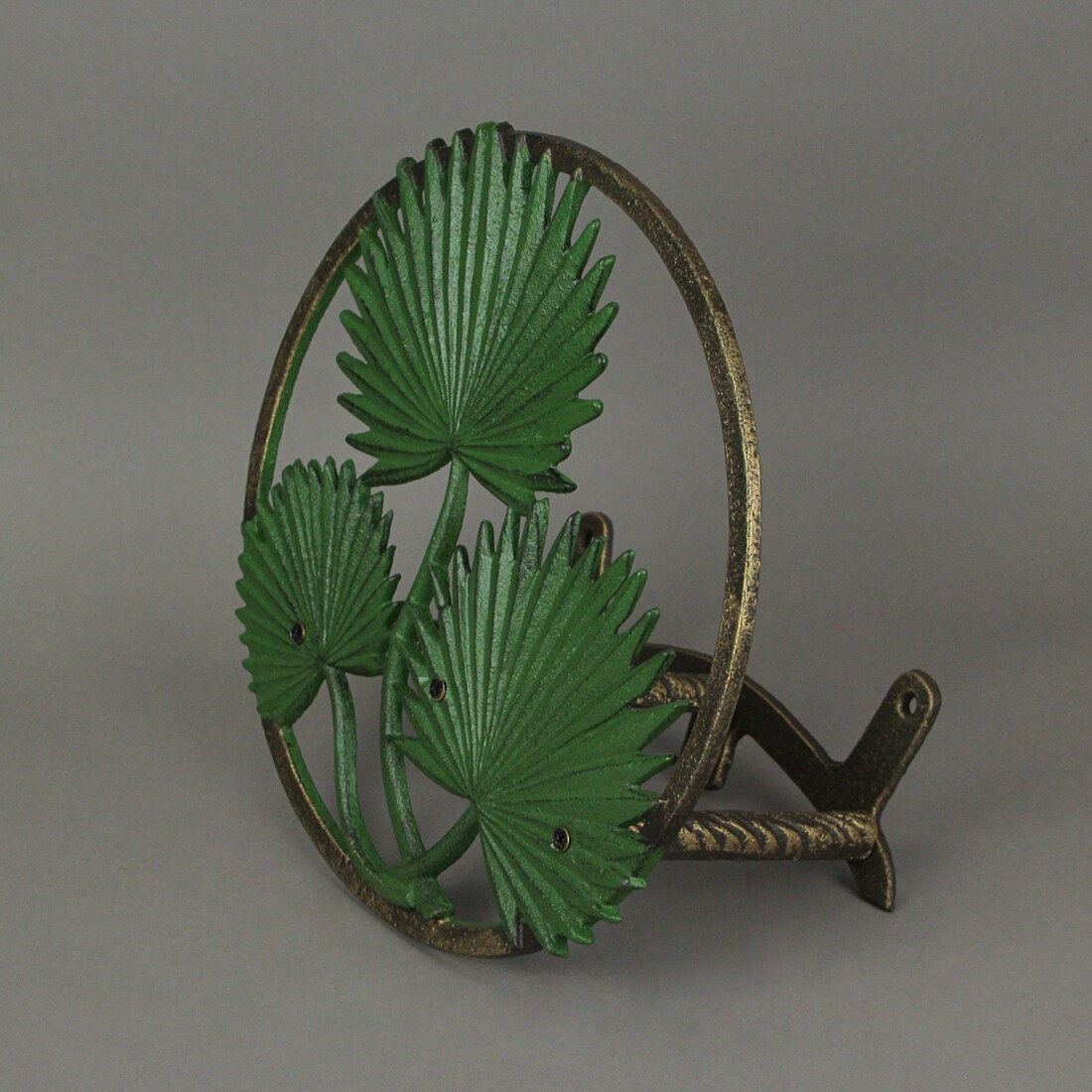 Tropical Leaf Hanging Cast Iron Decorative Wall Mounted Garden Hose Holder
