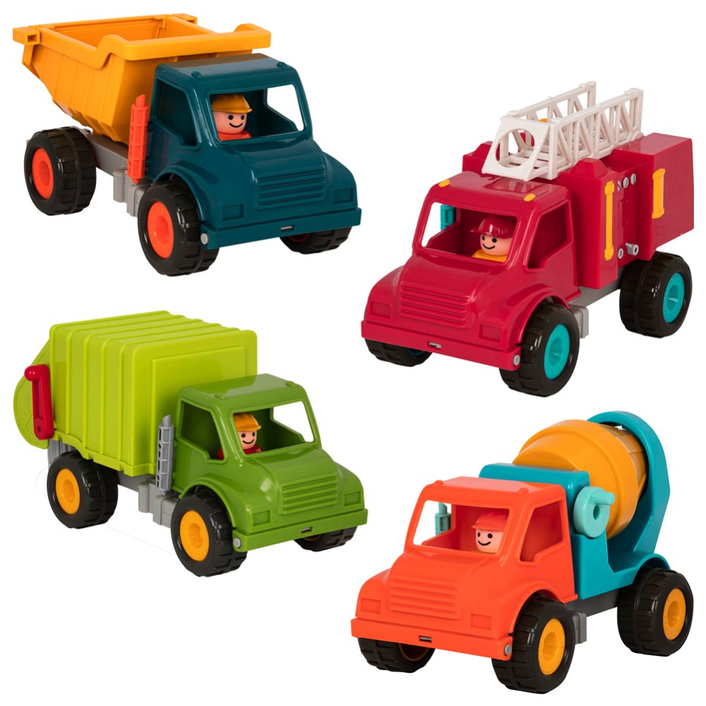 Battat We Do The Work Plastic Trucks - Set of 4