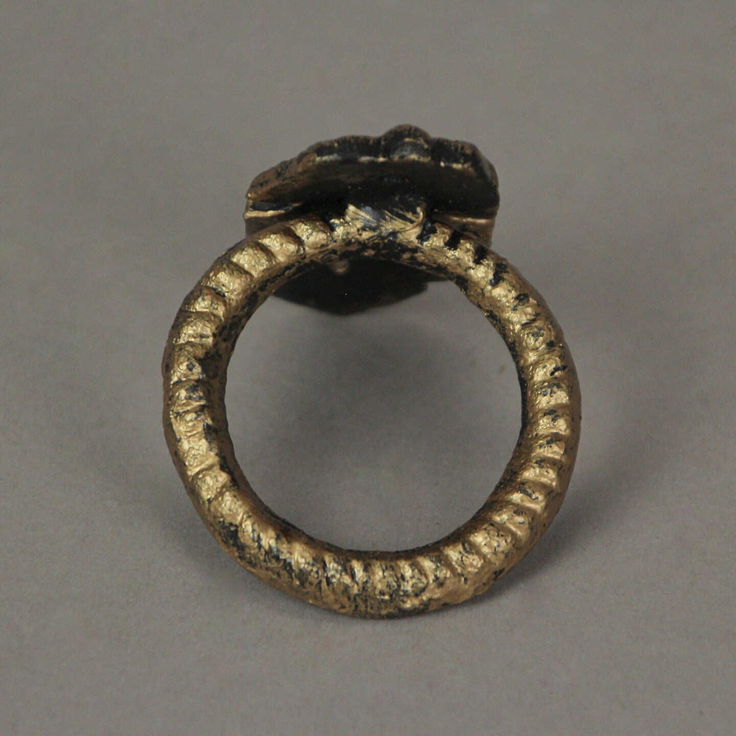 Set of 6 Cast Iron Tropical Leaf Napkin Rings Decorative Dining Decor