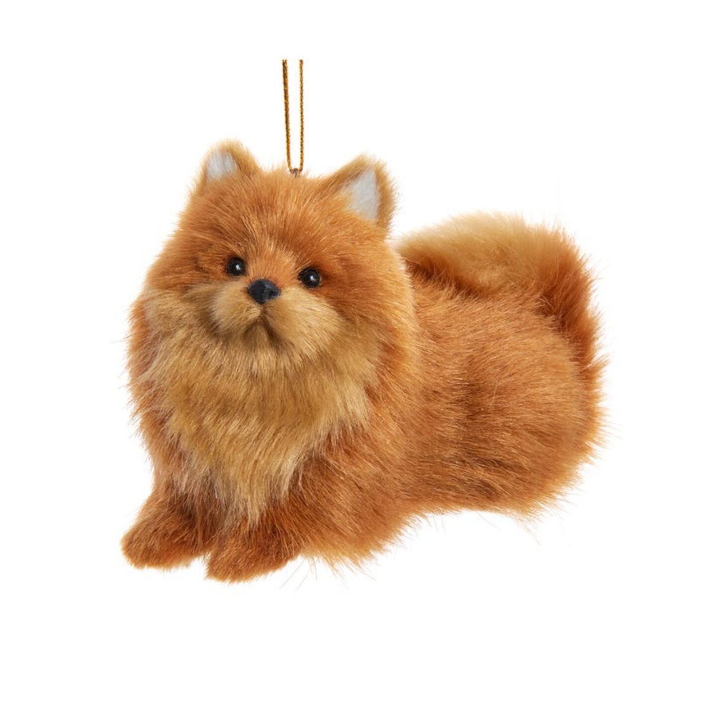 KSA Set of 6 Furry Pomeranian Dog Christmas Ornaments 4