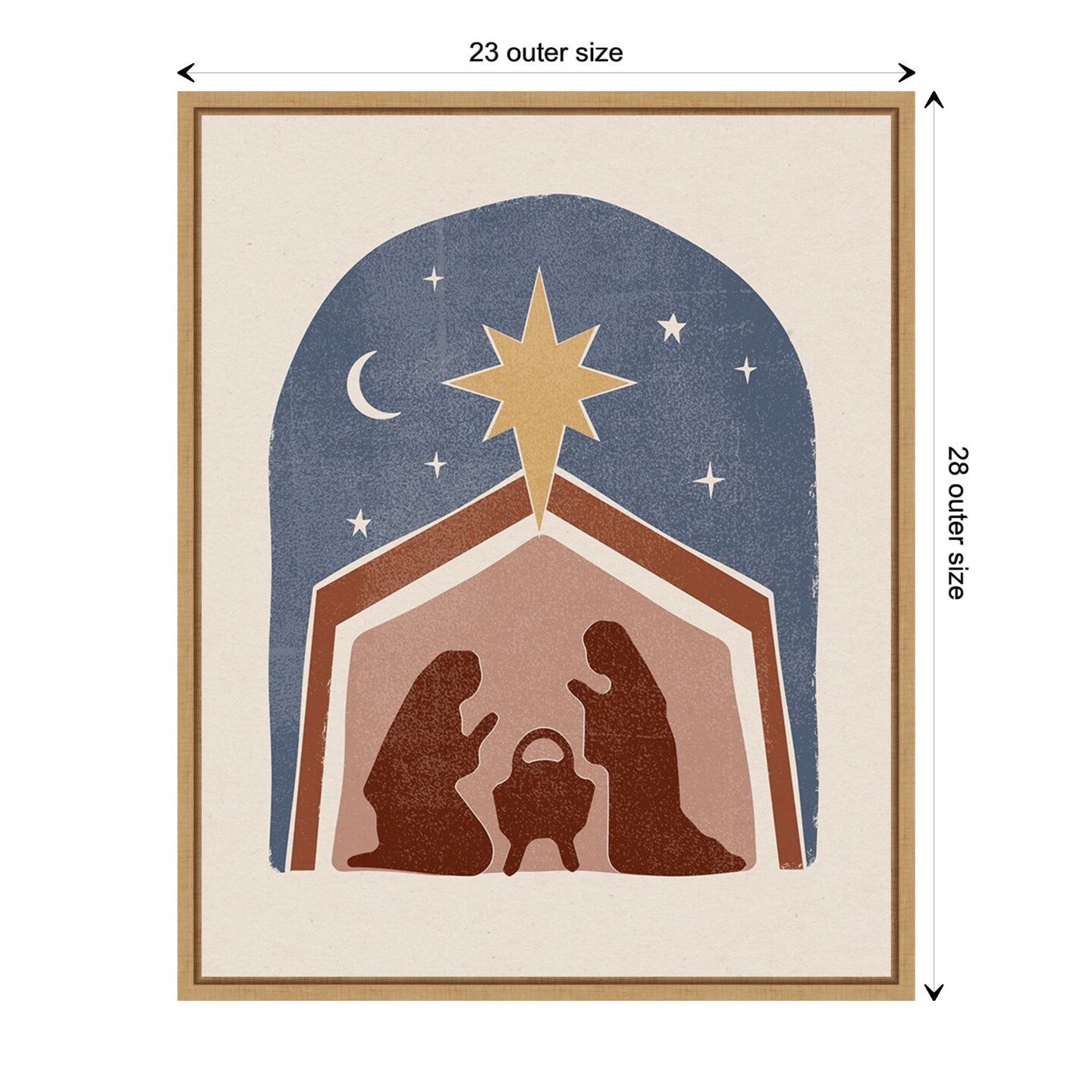 Boho Nativity I by Victoria Barnes Canvas Art Framed