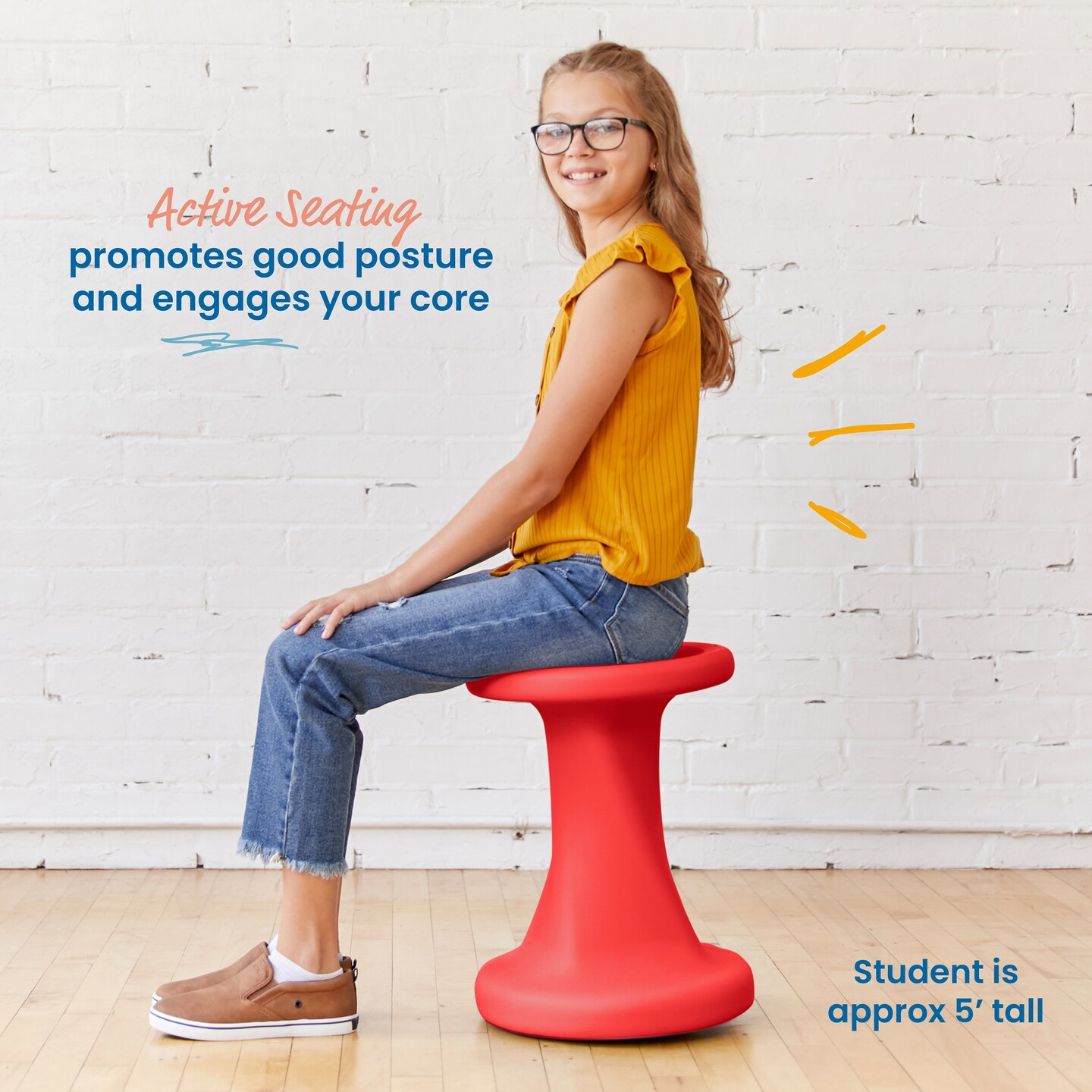 Twist Wobble Stool, 18in Seat Height, Active Seating