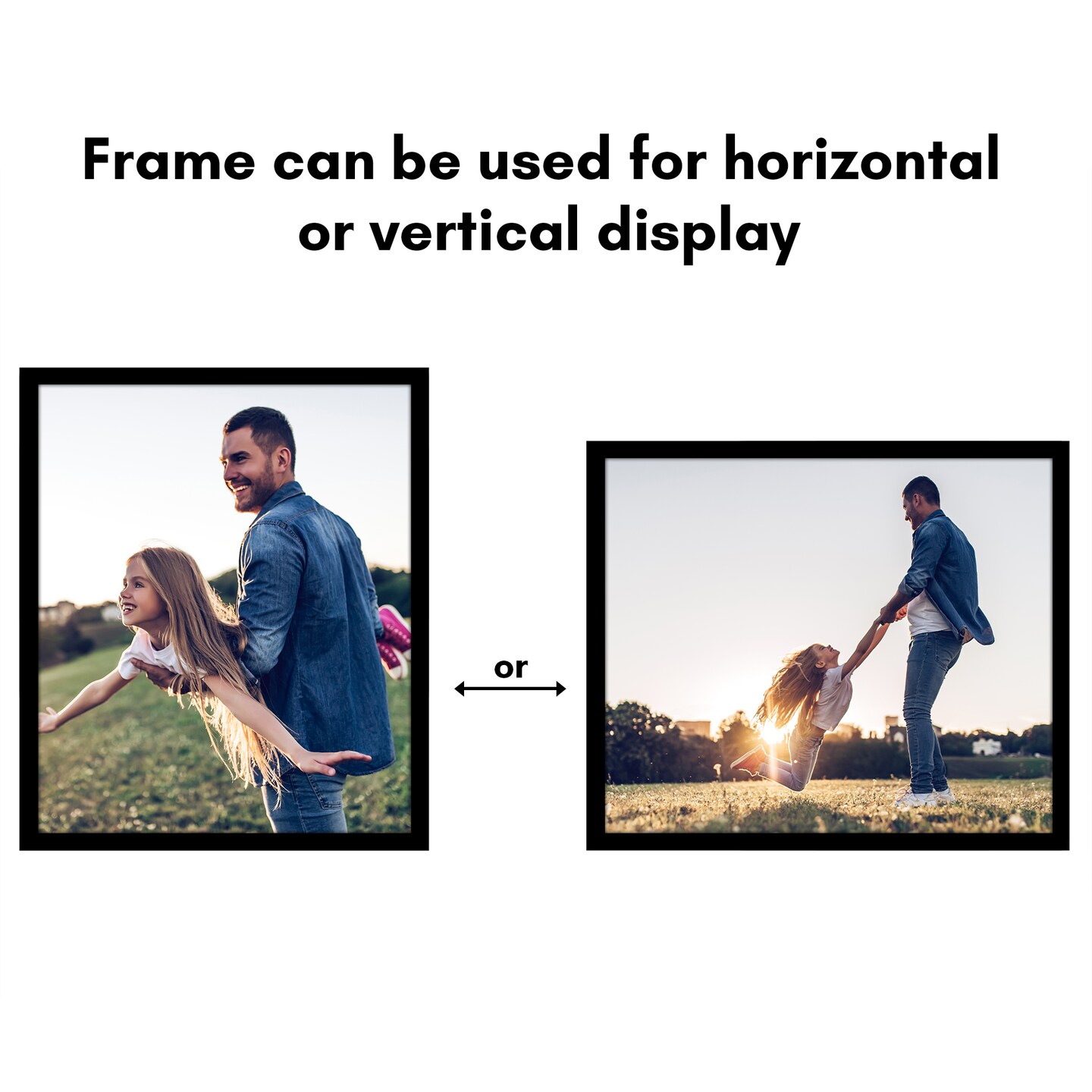Americanflat Poster Frame - Perfect Frame for Photos and Artwork - Large Picture Frame - Polished Plexiglass - Hanging Hardware with Horizontal and Vertical Display