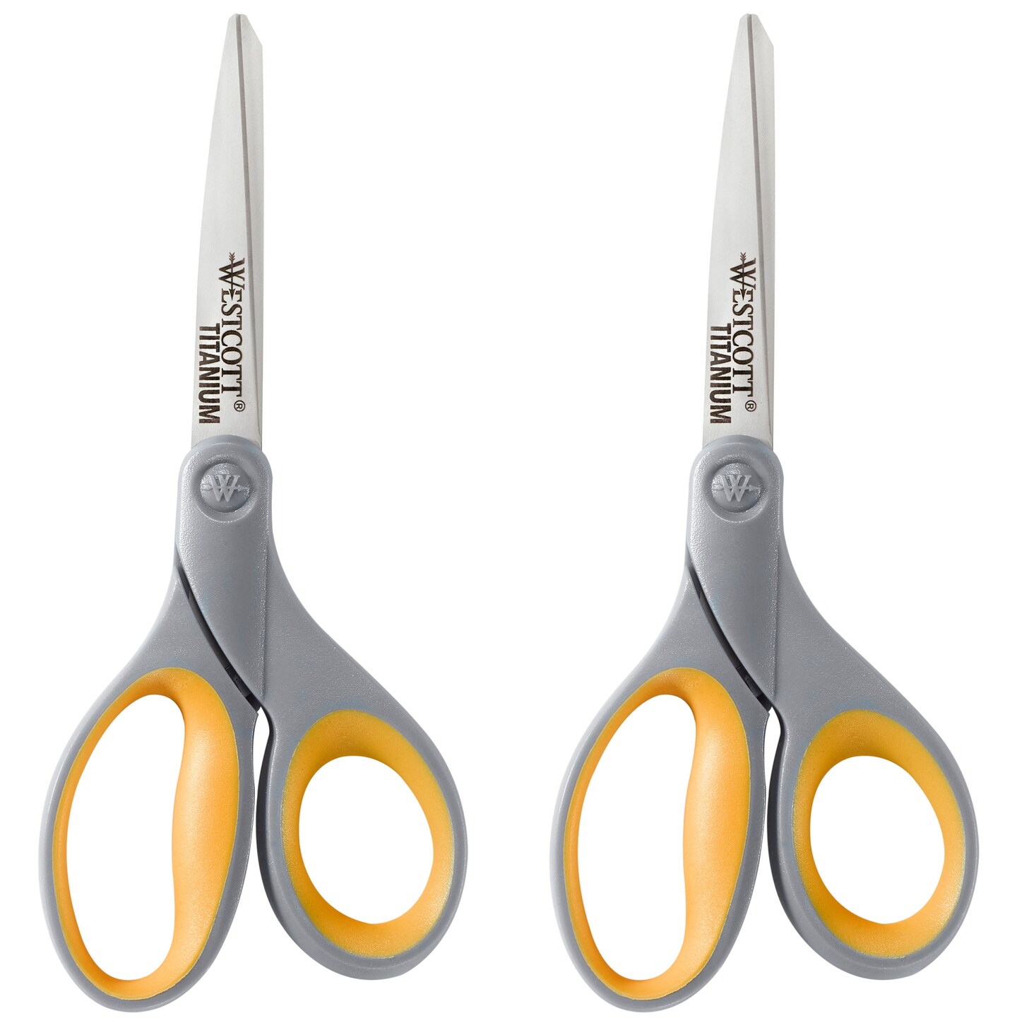 Westcott Titanium Bonded Straight Scissors, 8 Inches, Pack of 2