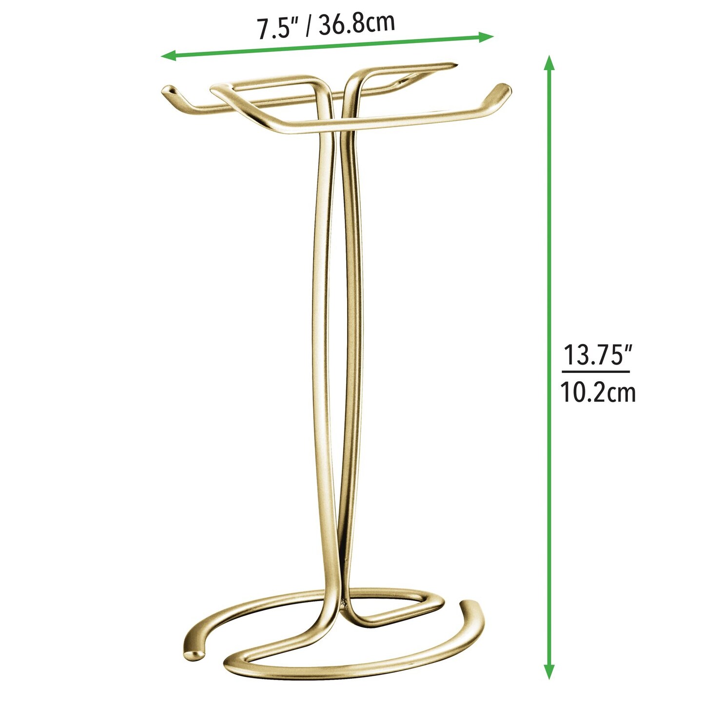 mDesign Fingertip Towel Holder for Bath Vanity Countertop