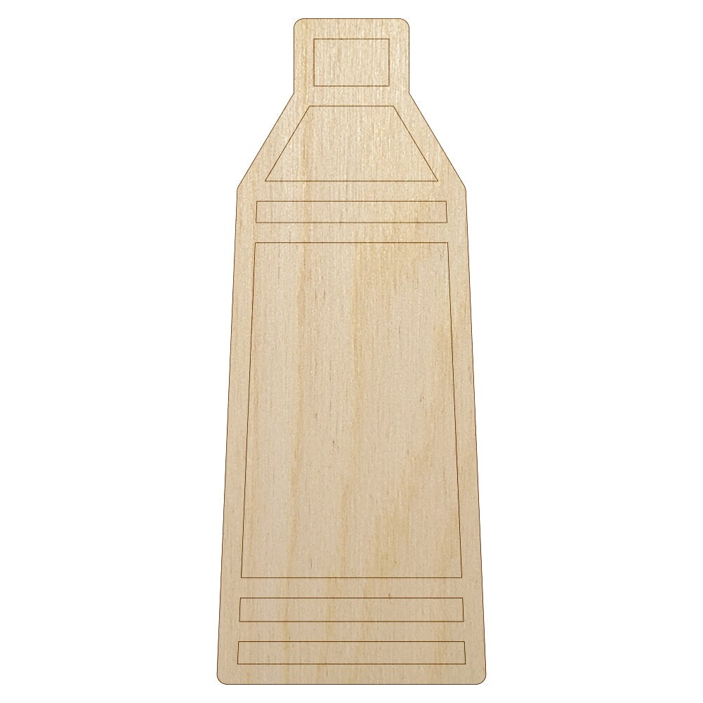 Toothpaste Tube Unfinished Wood Shape Piece Cutout for DIY Craft Projects