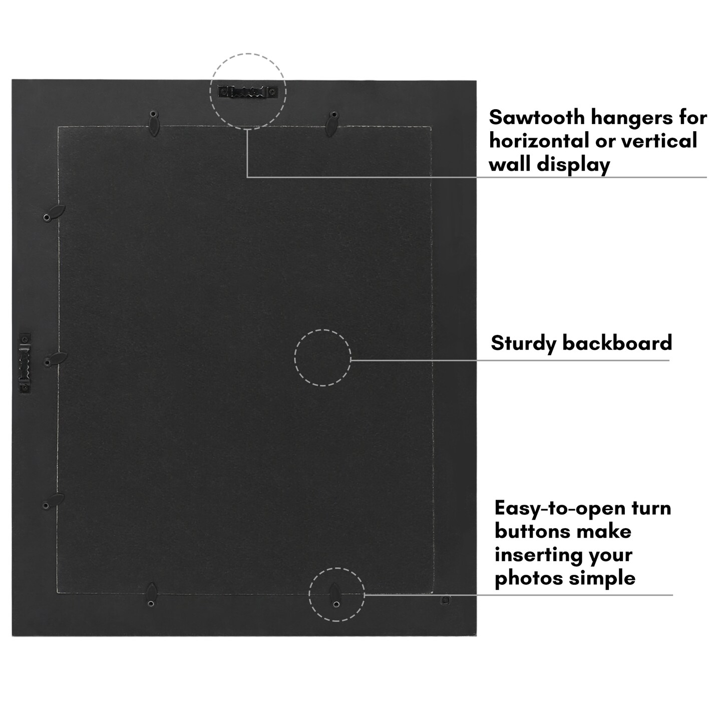 Americanflat Rustic Picture Frame - Modern Photo Frame for Unique Farmhouse Look - Polished Glass Cover - Hanging Hardware with Horizontal and Vertical Display - Includes Easel