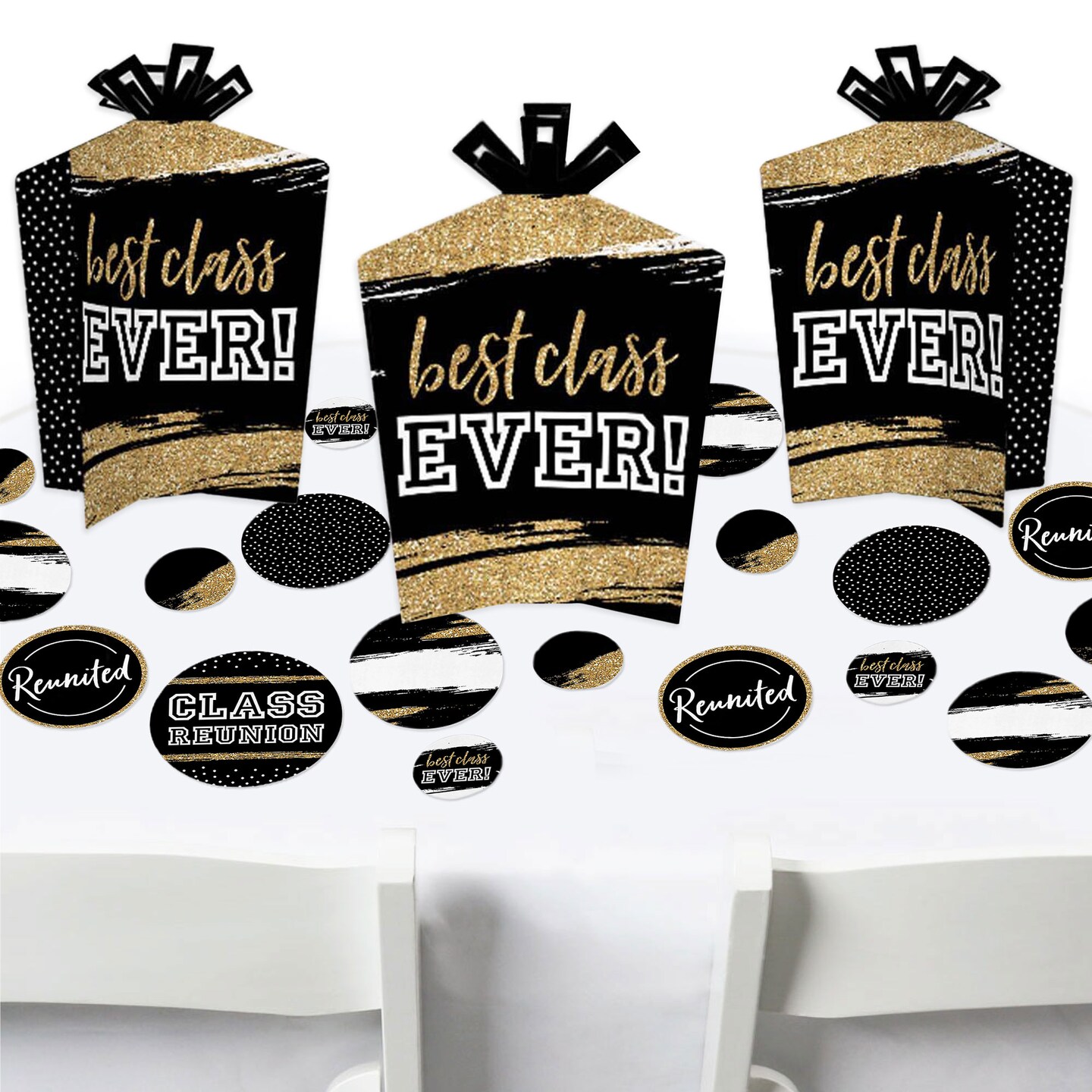 Big Dot of Happiness Reunited - School Class Reunion Party Decor and Confetti - Terrific Table Centerpiece Kit - Set of 30