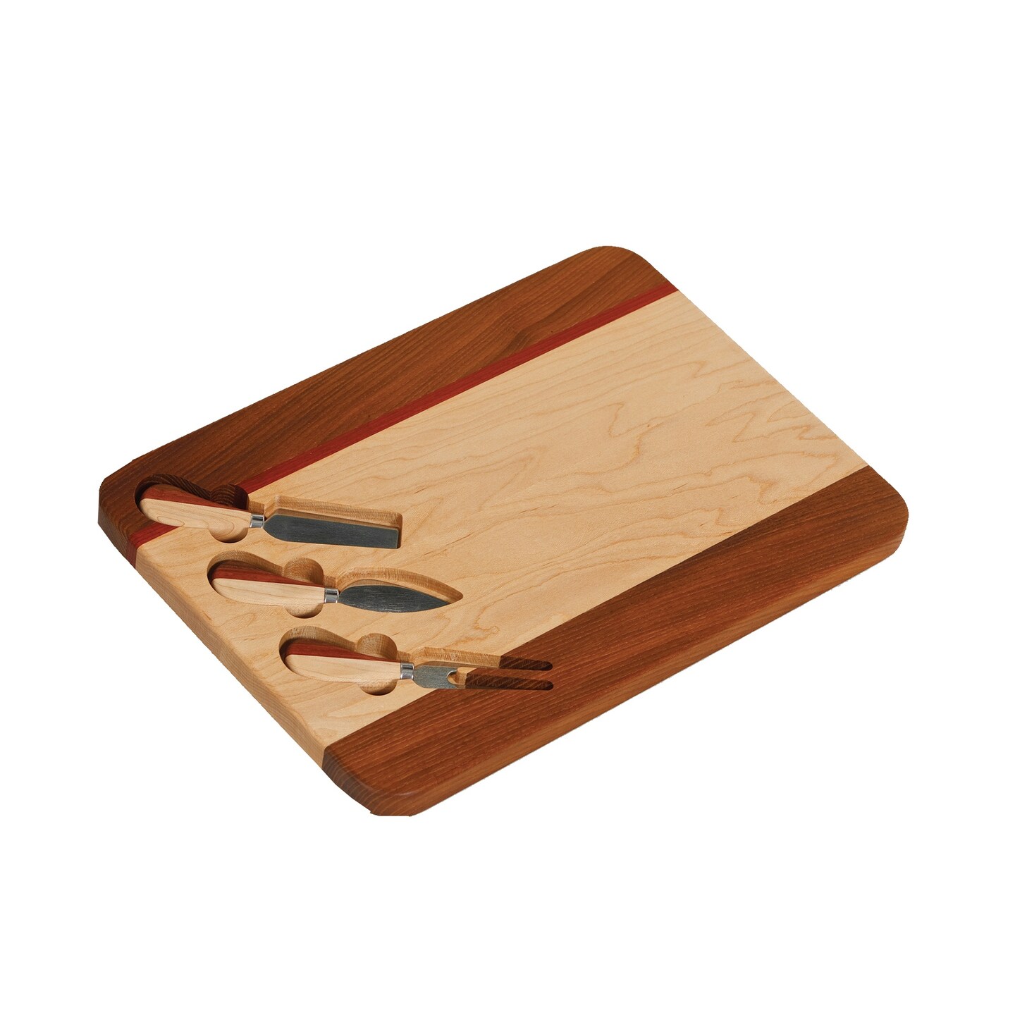 Picnic Plus 14&#x22; Brown Wooden Fusion Cutting Board with Tools