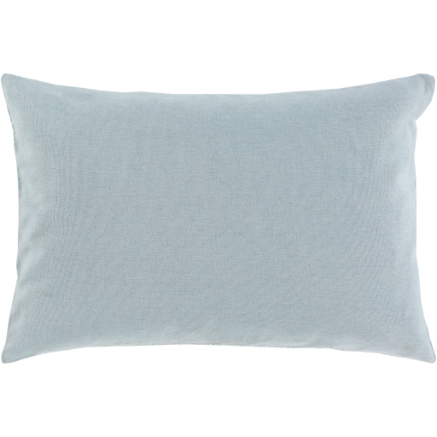 Tiwari Home 20&#x22; Slate Gray and Teal Geometric Pattern Rectangular Throw Pillow - Down Filler