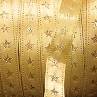 The Ribbon People Gold Patriotic Stars Wired Craft Ribbon 0.5" x 54 Yards