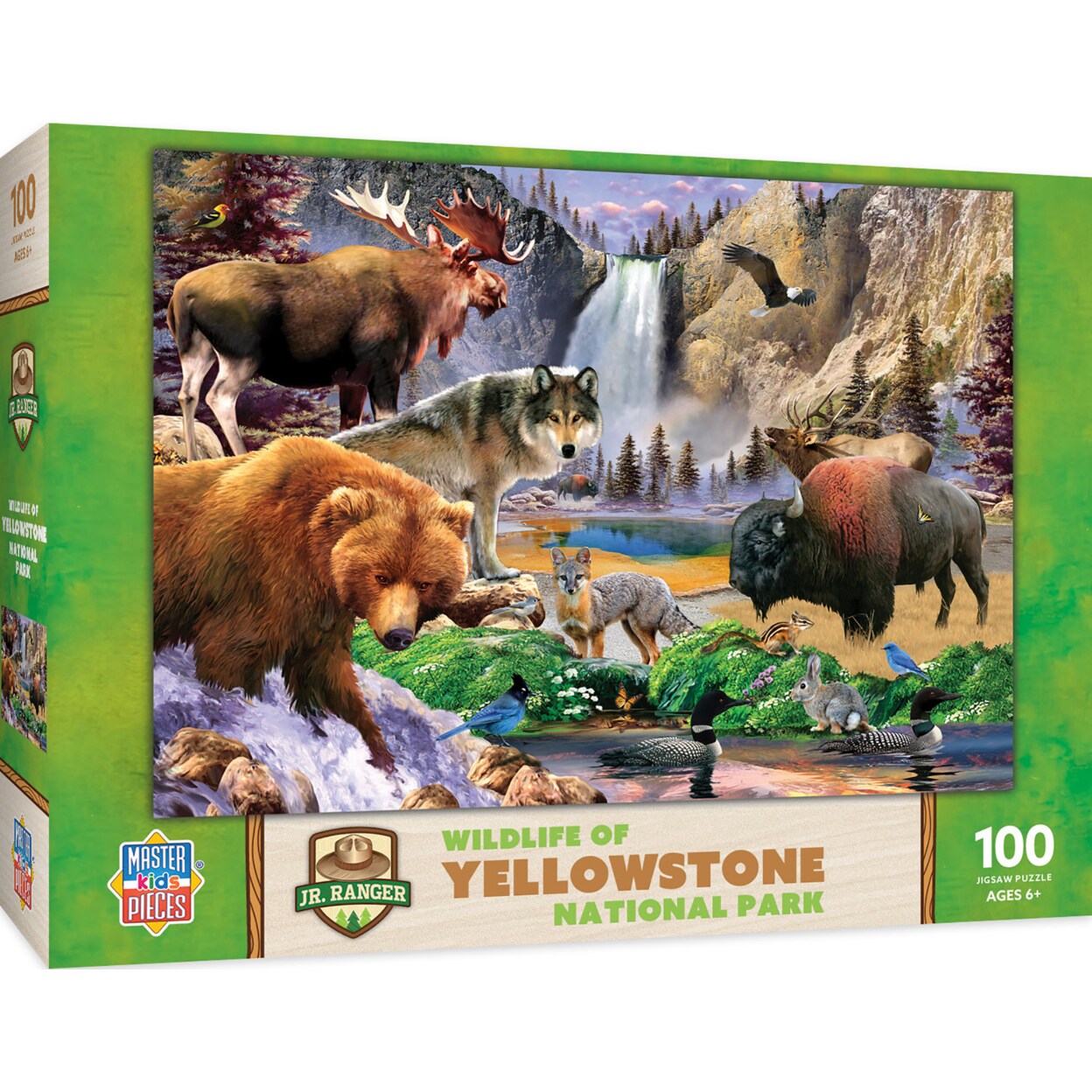 Masterpieces 100 Piece Jigsaw Puzzle for Kids - Yellowstone National Park