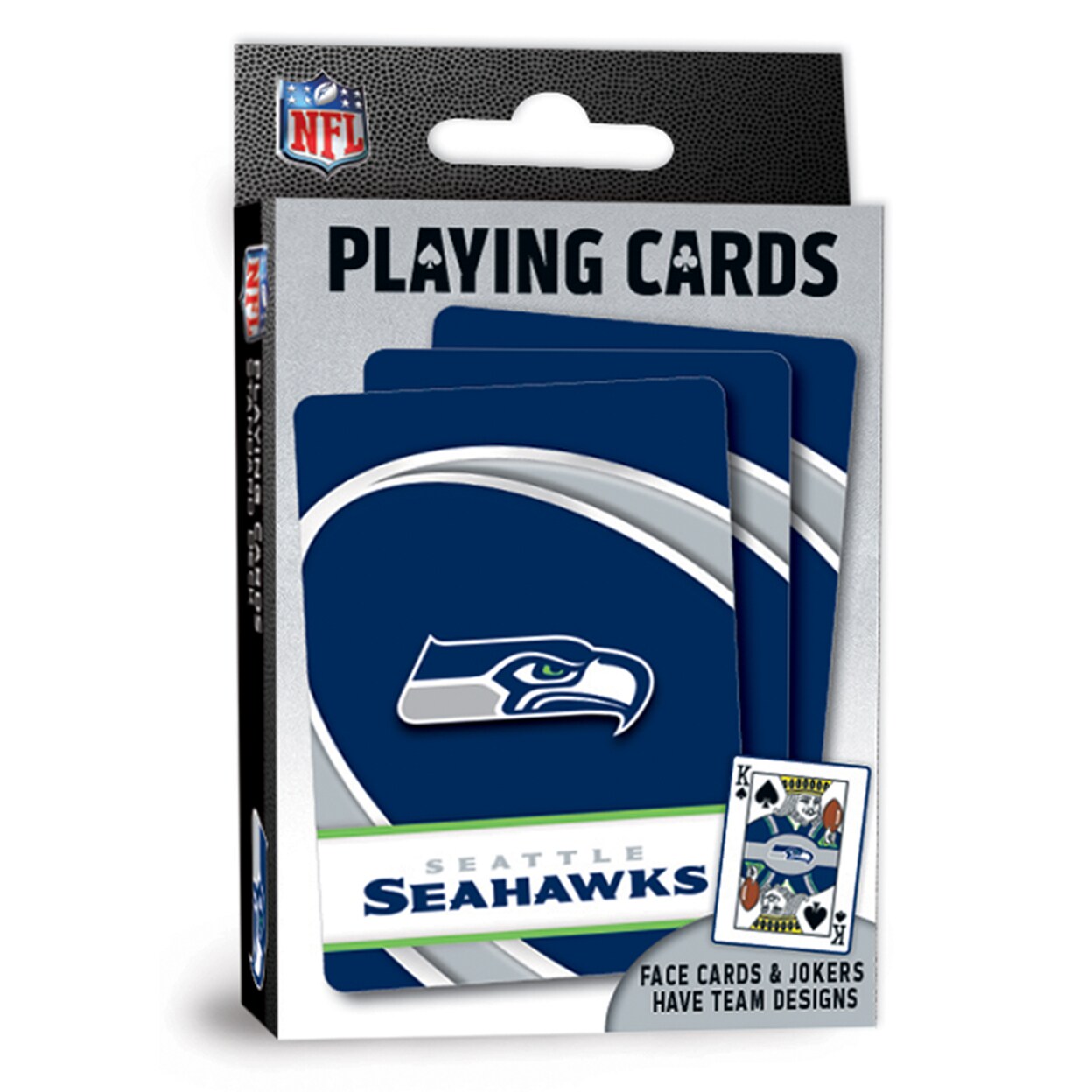 Masterpieces   Officially Licensed NFL Seattle Seahawks Playing Cards - 54 Card Deck for Adults