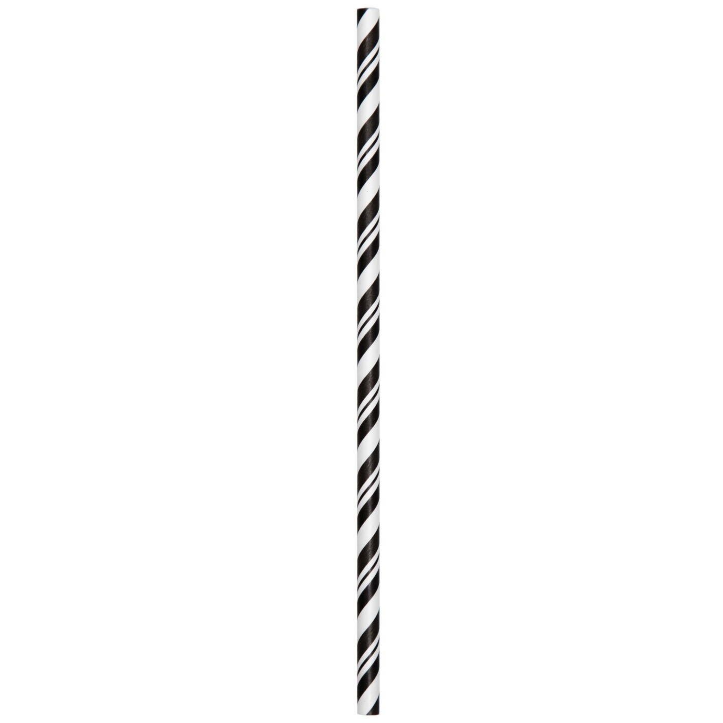 Party Central Bendable Striped Disposable Straw Party Favors - 7.75" - Black and White - Club Pack of 144
