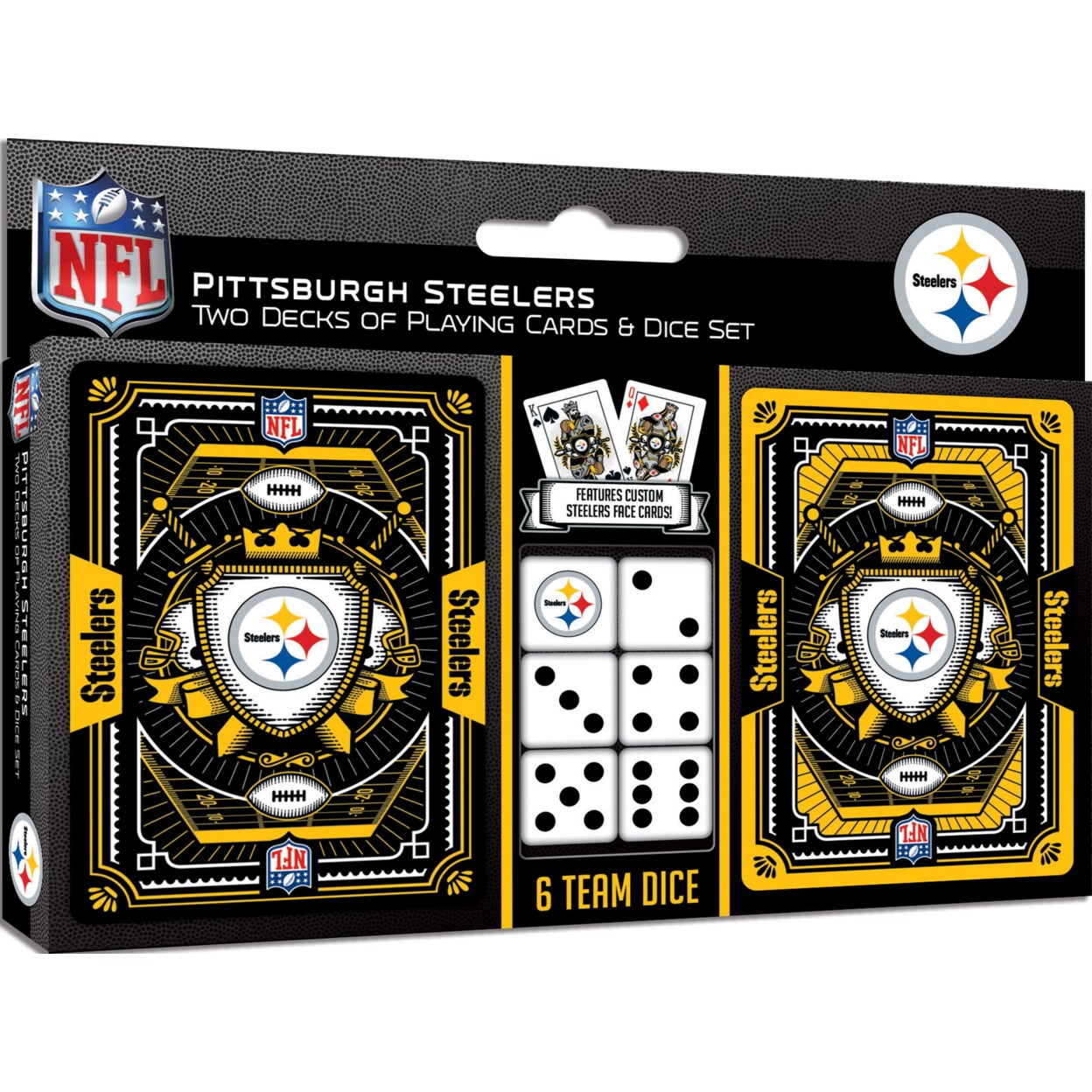 MasterPieces Game Day - NFL Pittsburgh Steelers - 100 Piece Poker Chip Set,  Casino Style