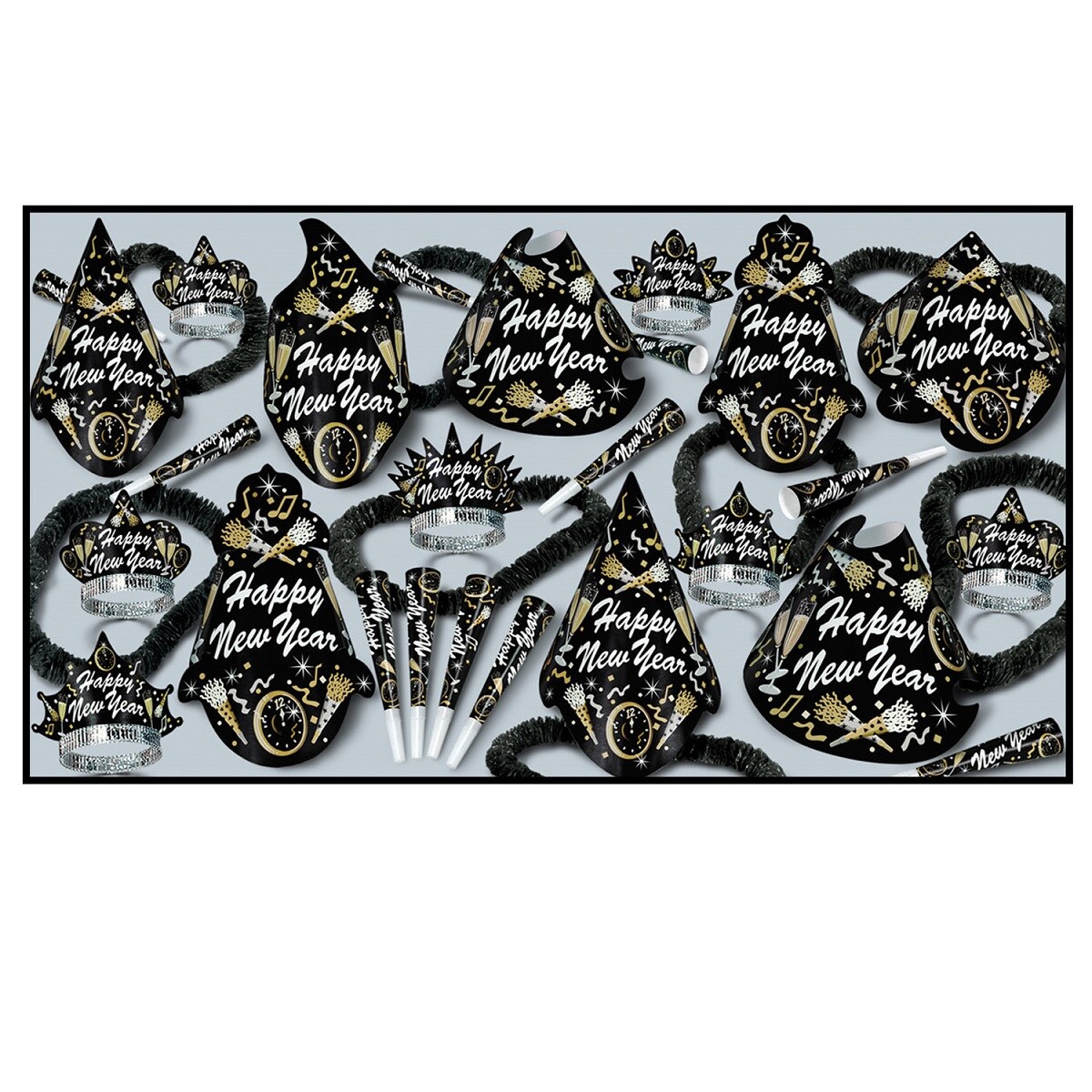 Beistle Club Pack of 50 Tymes &#x22;Happy New Years&#x22; Legacy Party Favor Hat Kits