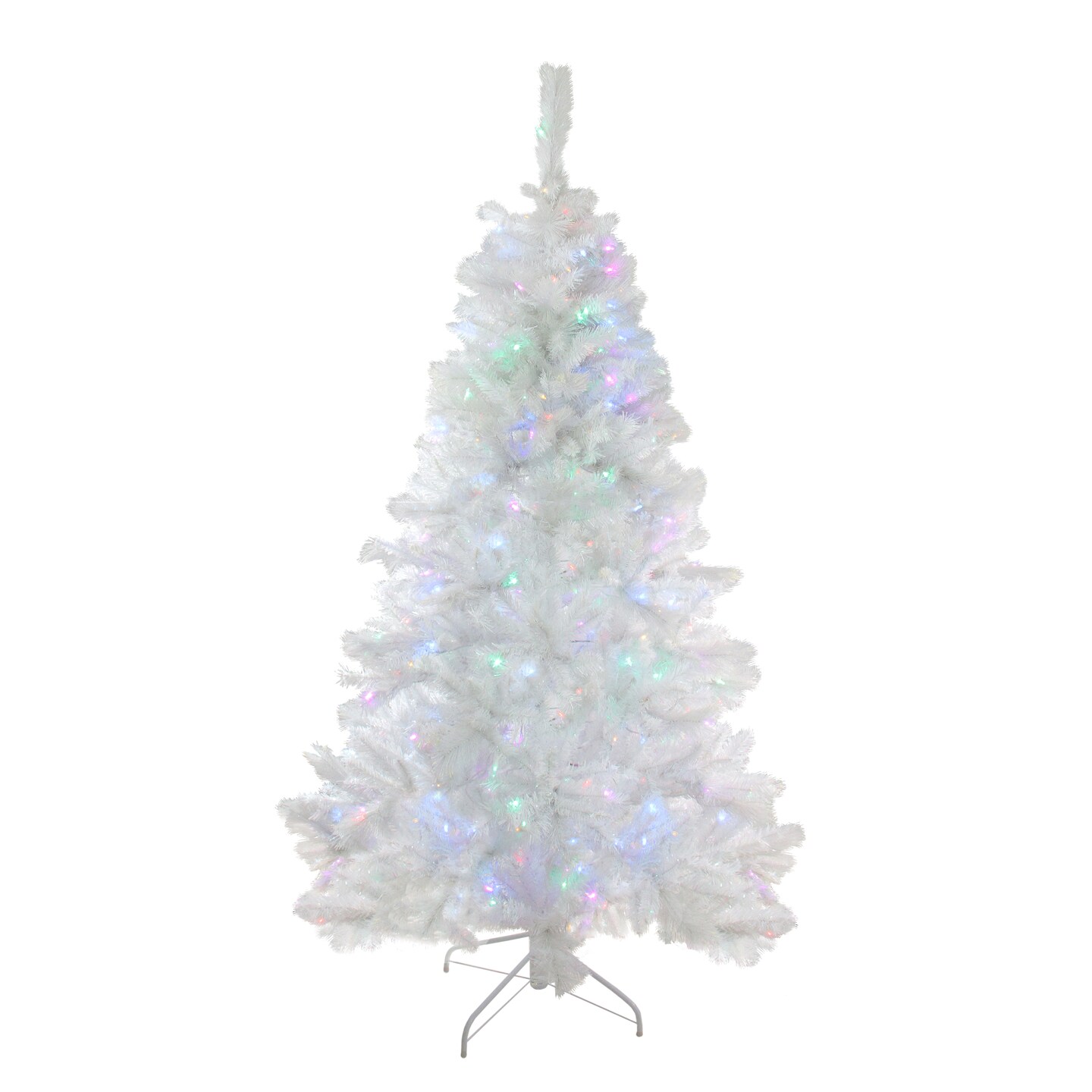 led iridescent tinsel tree