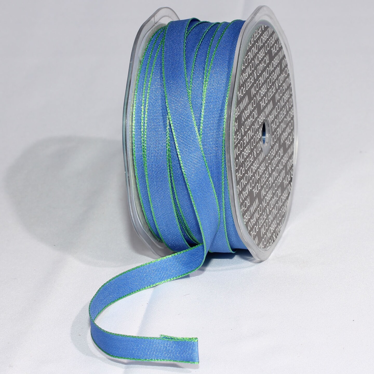 The Ribbon People Sky Blue and Lime Green Narrow Edge Wired