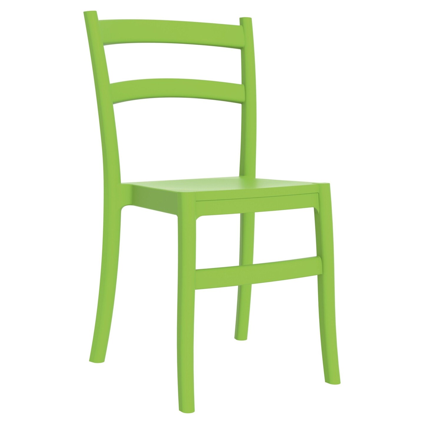 Luxury Commercial Living 33.5" Green Solid Patio Dining Armless Chair