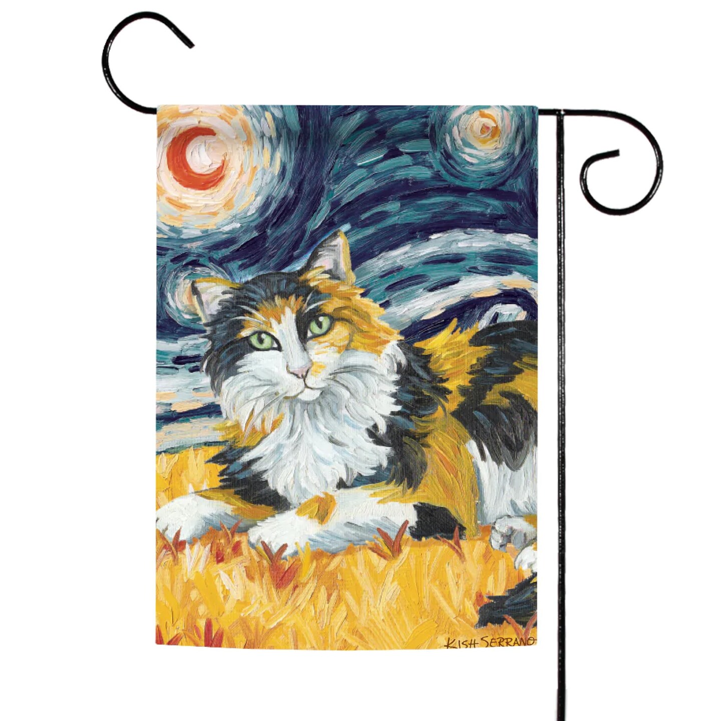 Toland Home Garden Cat Lovers Calico Kitty Outdoor Garden Flag 18