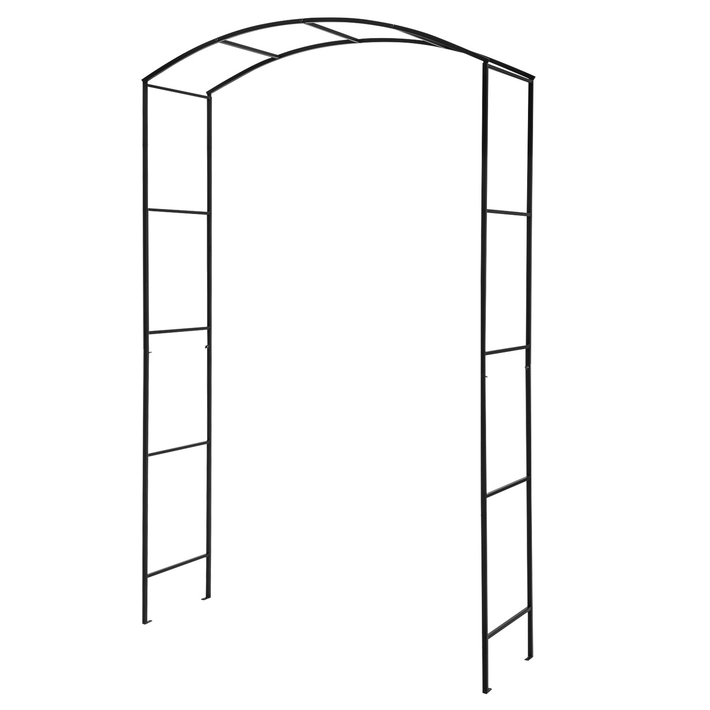 Metal Garden Arch Arbor Trellis 90.5 Inch Climbing Plant Support Black ...