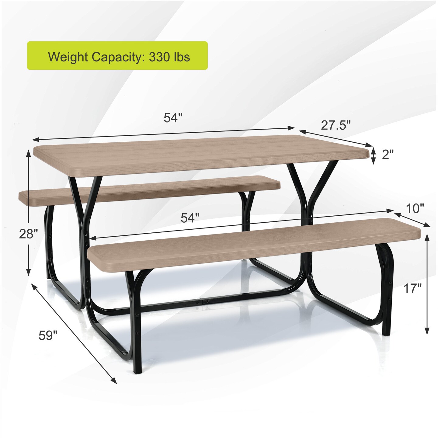 Picnic Table Bench Set for Outdoor Camping