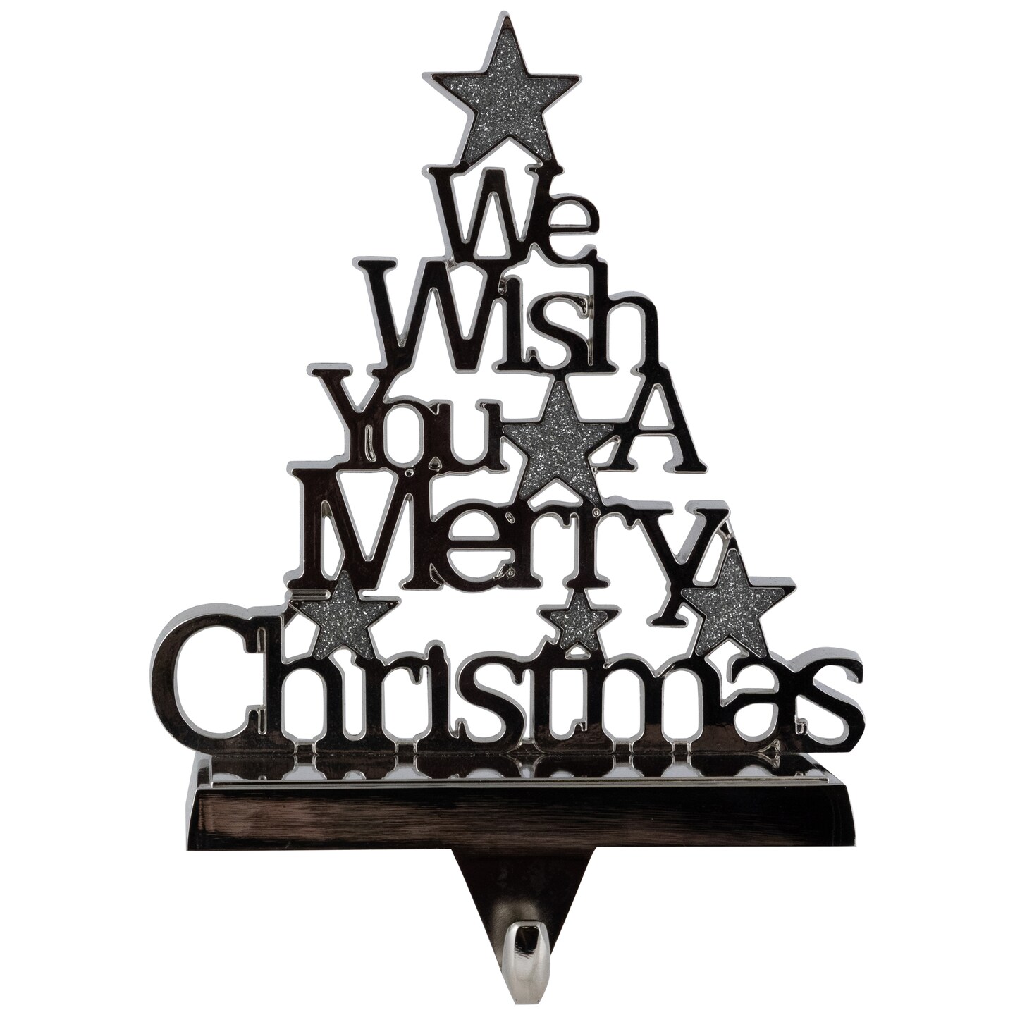 Northlight We Wish You a Merry Christmas Tree Stocking Holder - 6.25"