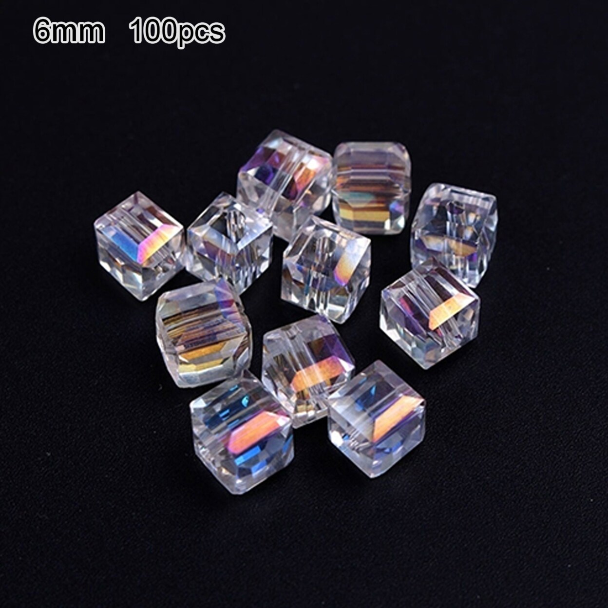 Generic 100pcs/lot 4/6mm AB Color DIY Crystal Beads for Jewelry Making Decorative