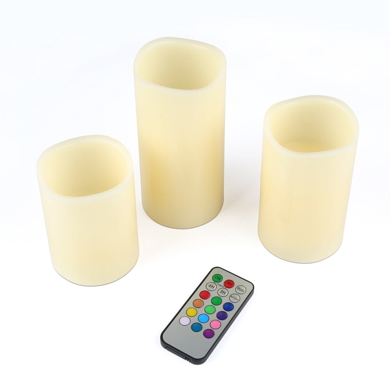3Pcs Flameless Candles Votive Candles Wireless Battery Operated Led Flickering Candles With Remote Control Timer