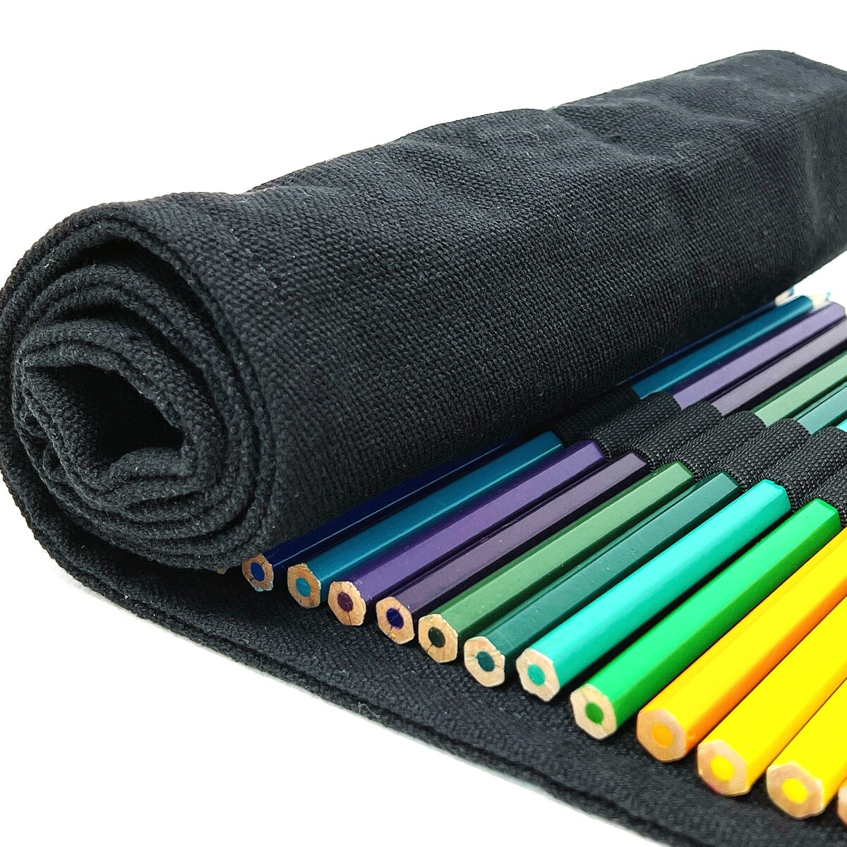 Wrapables Pencil Roll Organizer, Colored Pencil Wrap Pouch (72 Slots) Horses & Maidens